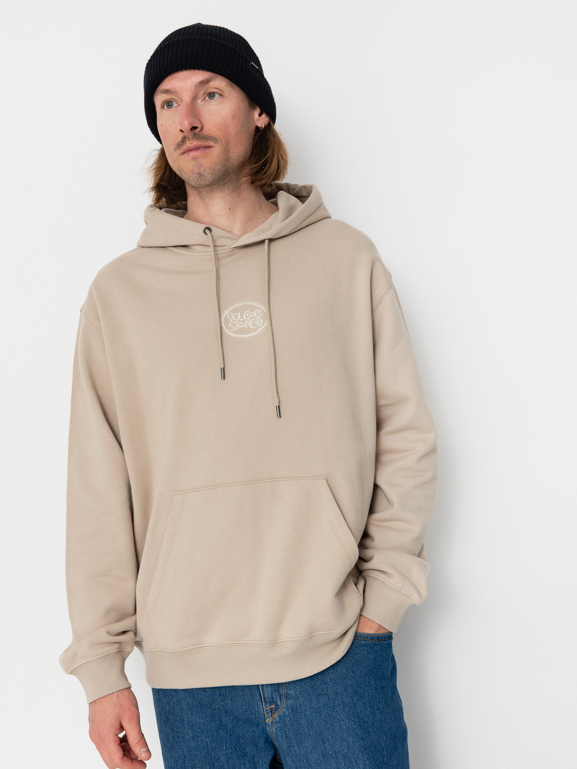 Mikina s kapucňou Volcom Handerry HD (light khaki)