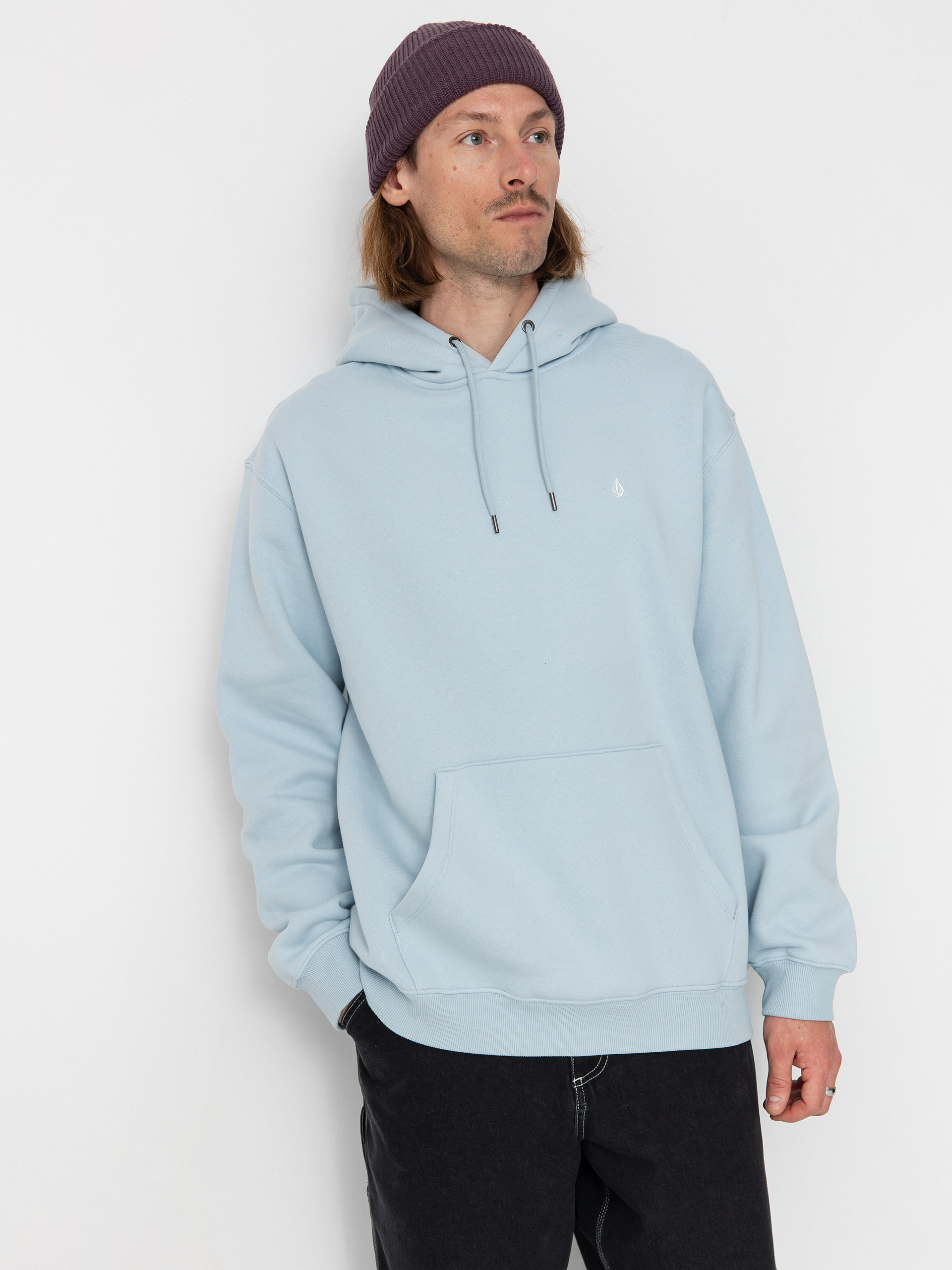 Mikina s kapucňou Volcom Single Stone HD (carolina blue)