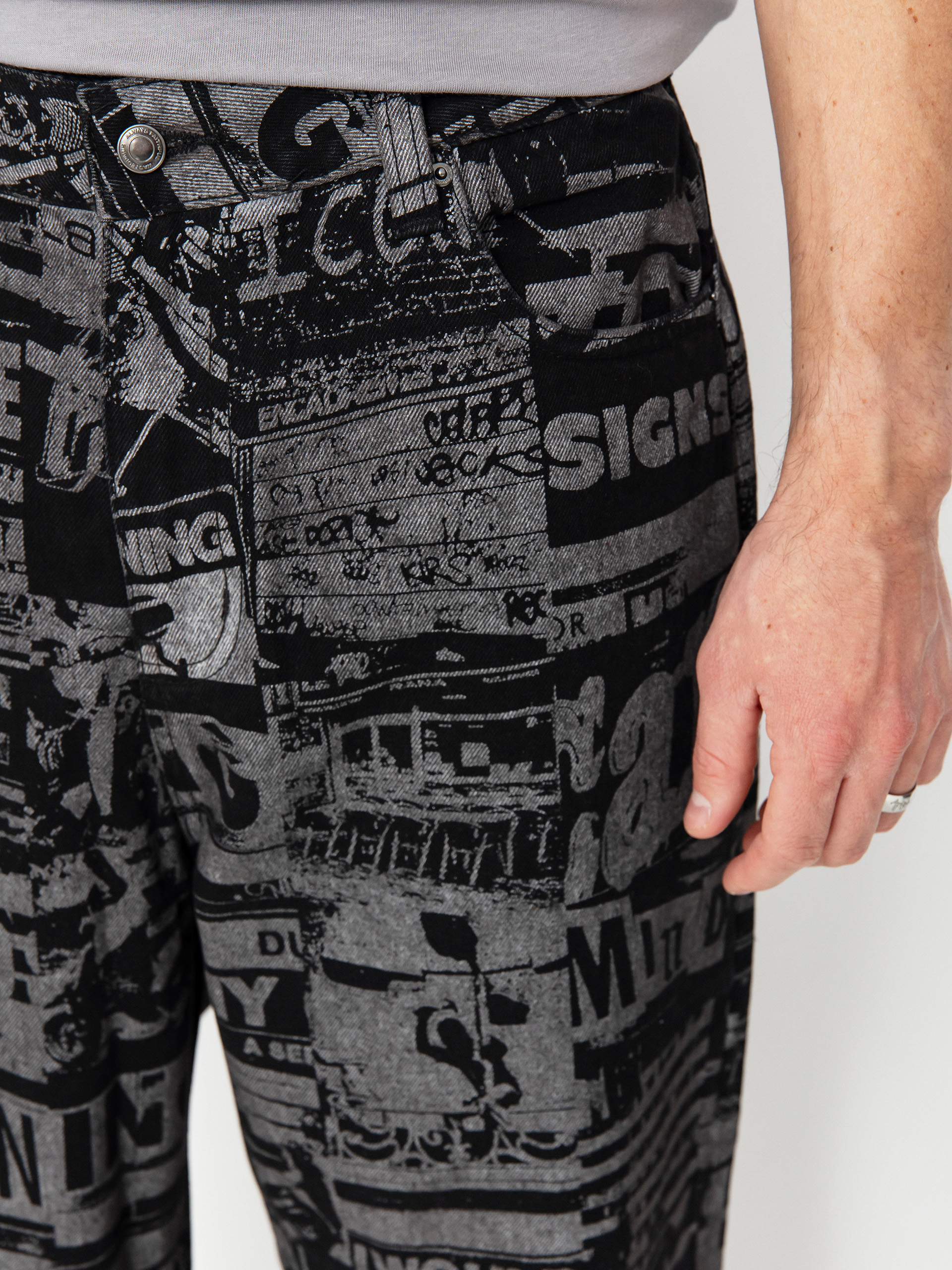 Nohavice Wasted Paris Mind Casper (faded black/black)