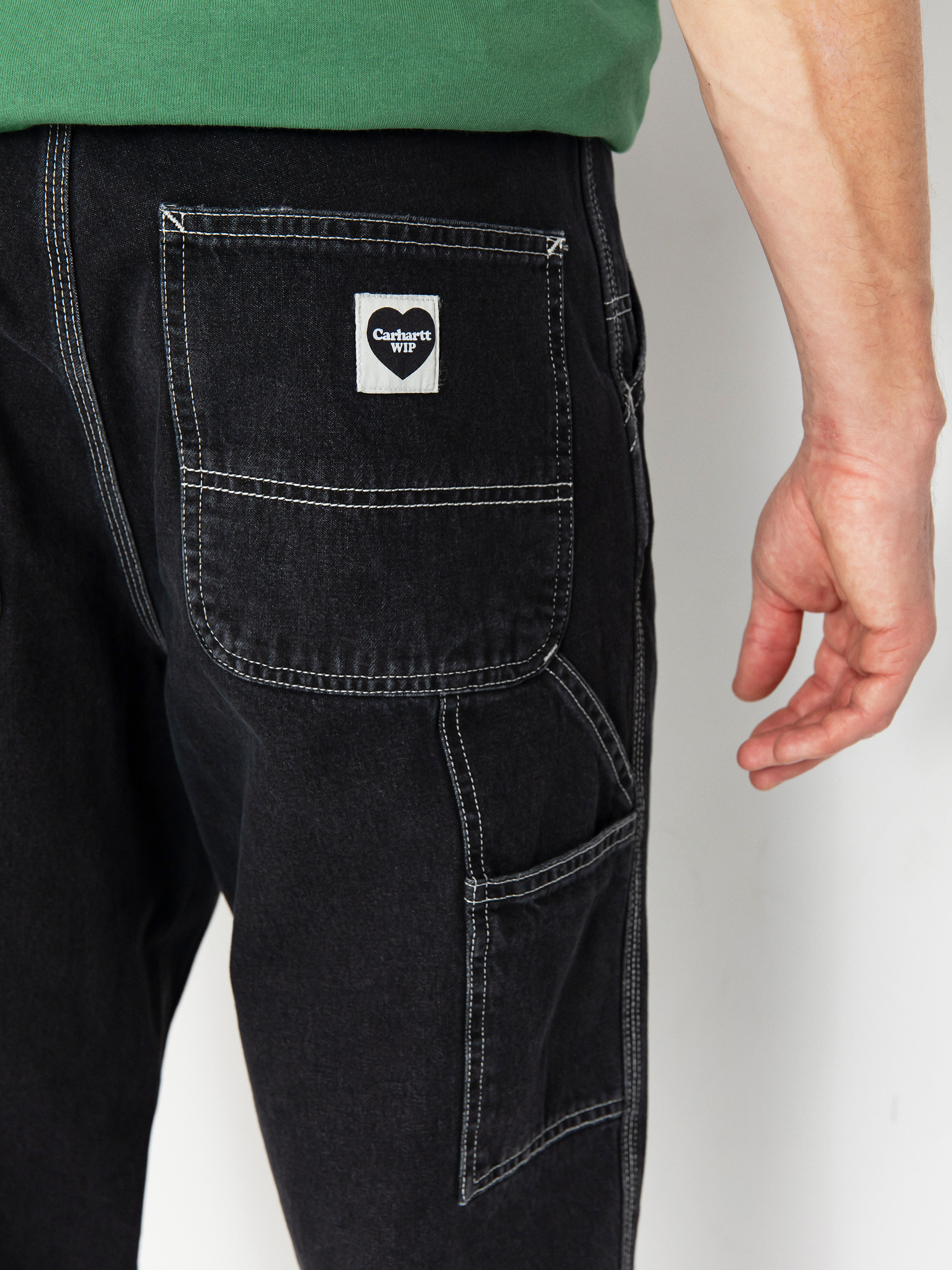 Nohavice Carhartt WIP Single Knee (black)