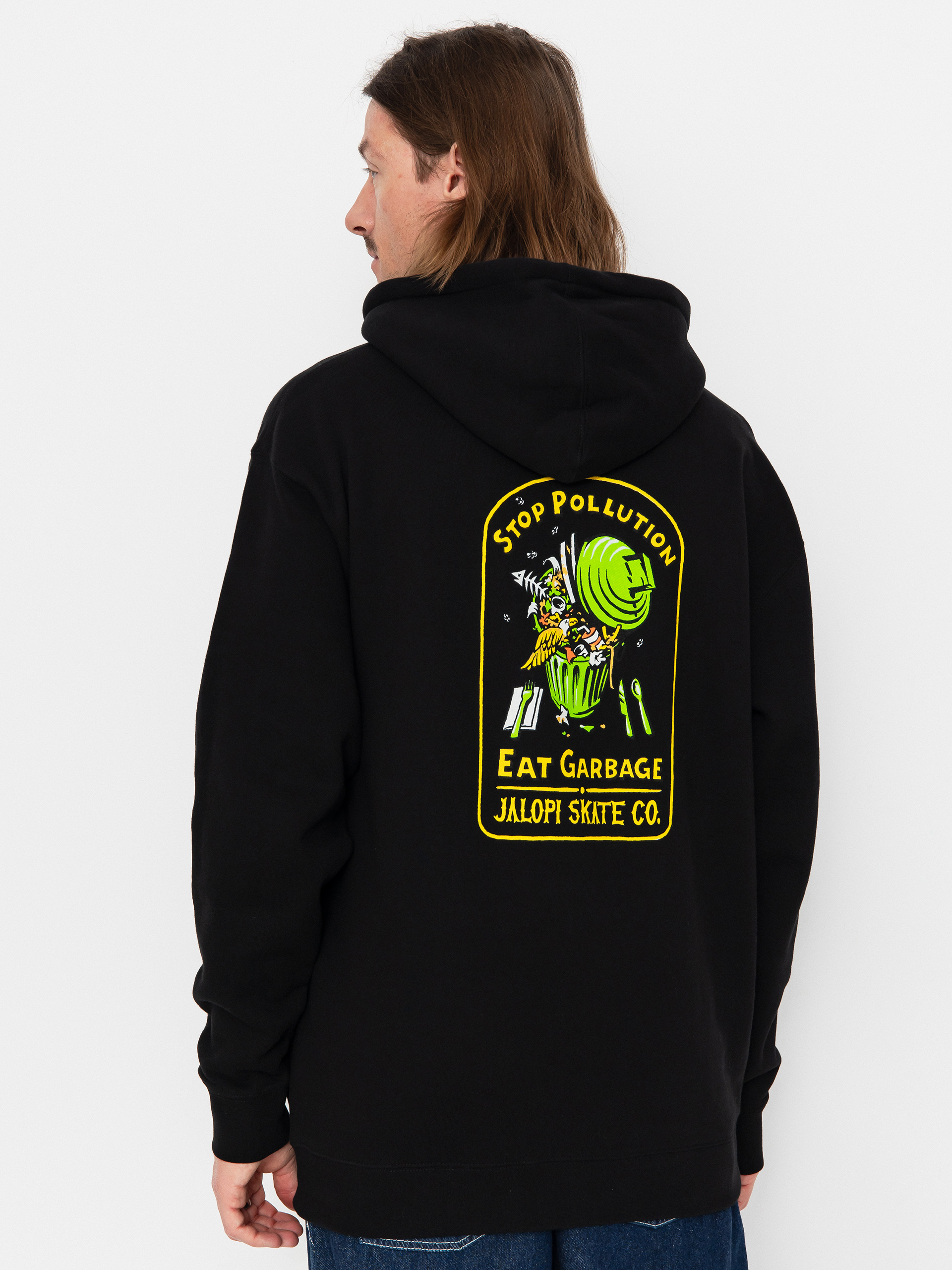 Mikina s kapucňou Antihero Jalopistoppollutn HD (black)