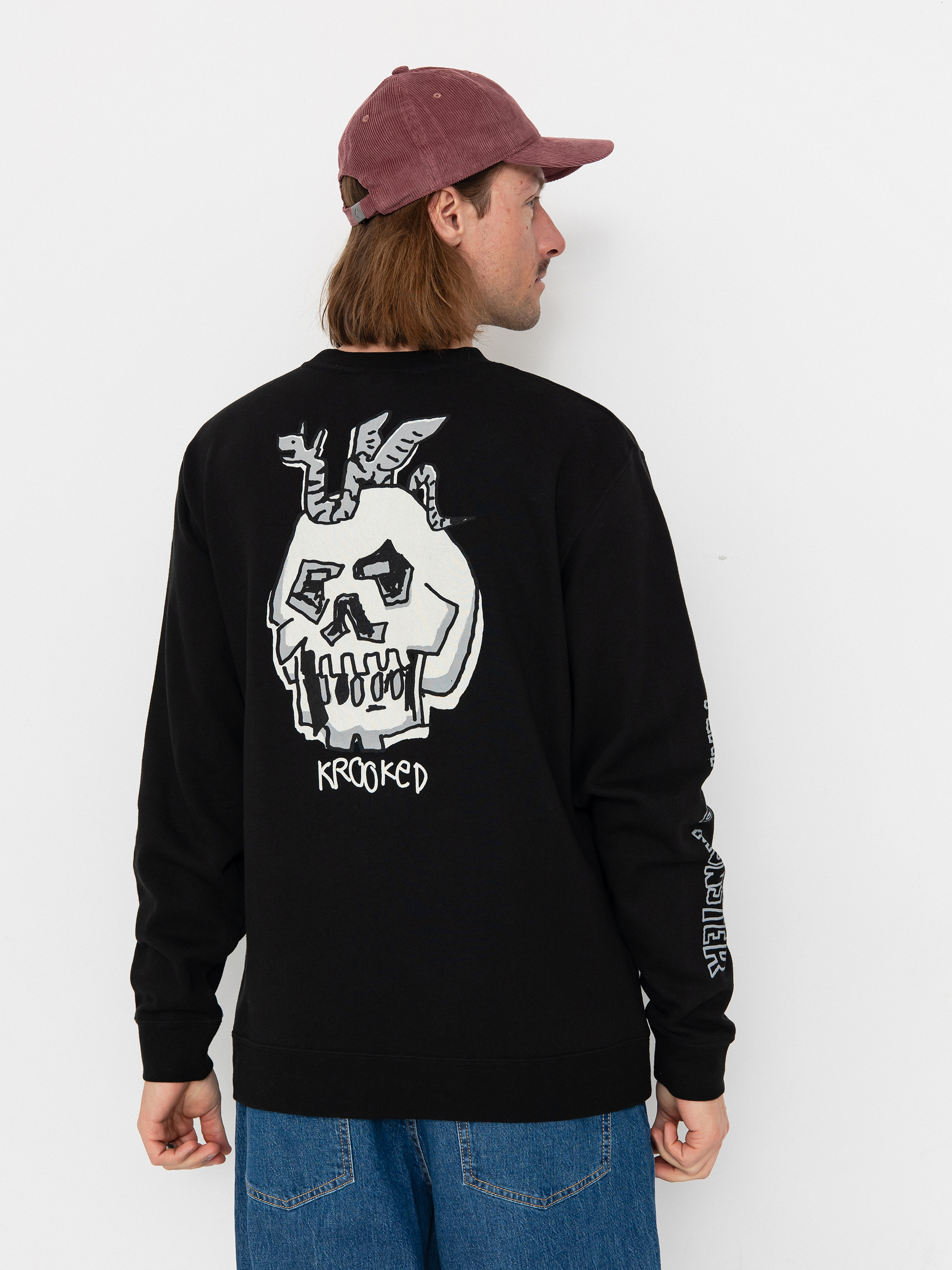 Mikina Krooked Fear No Monster (black)