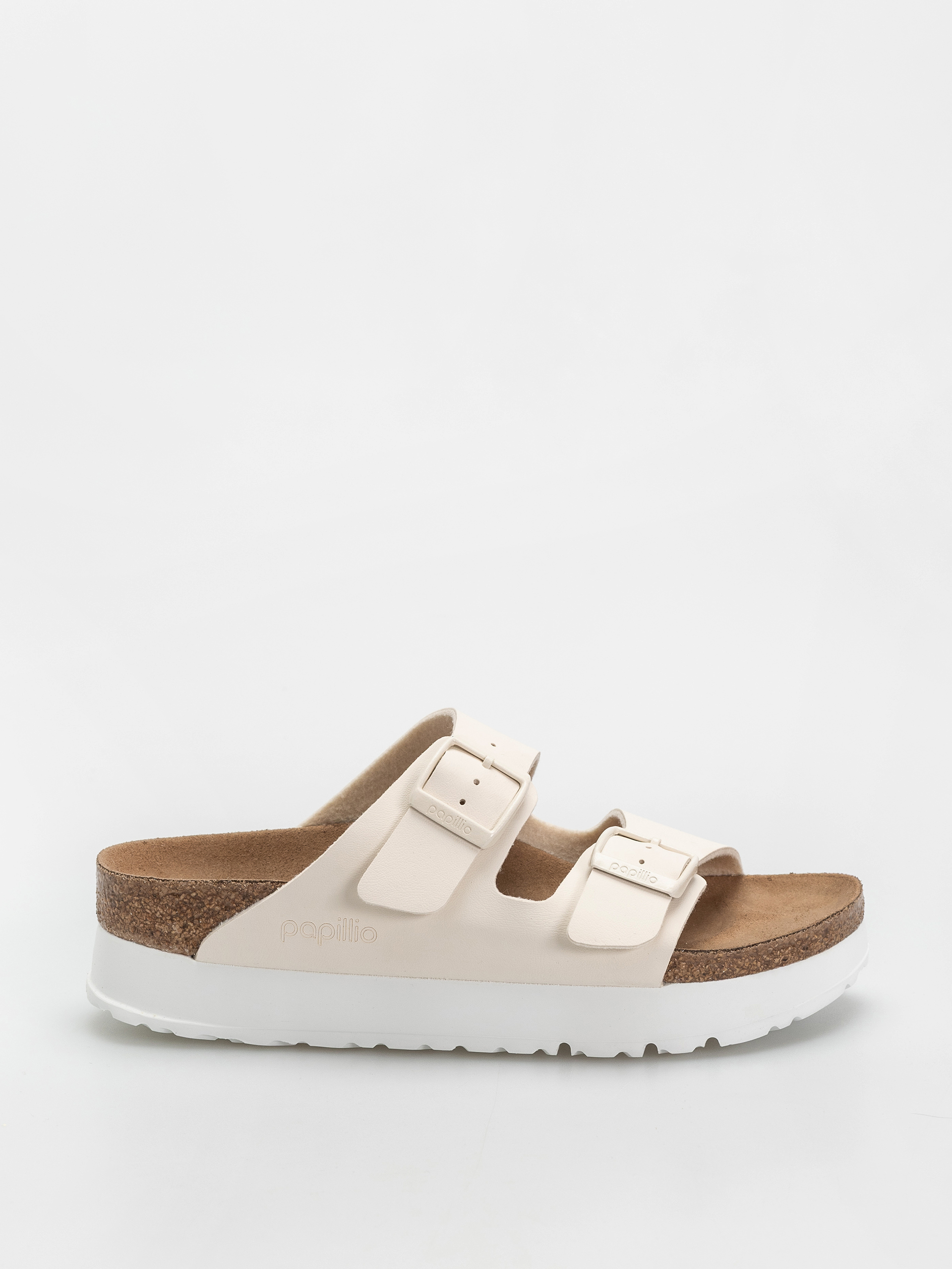 Šľapky Birkenstock Arizona Flex Platform Vegan Narrow Wmn (eggshell)