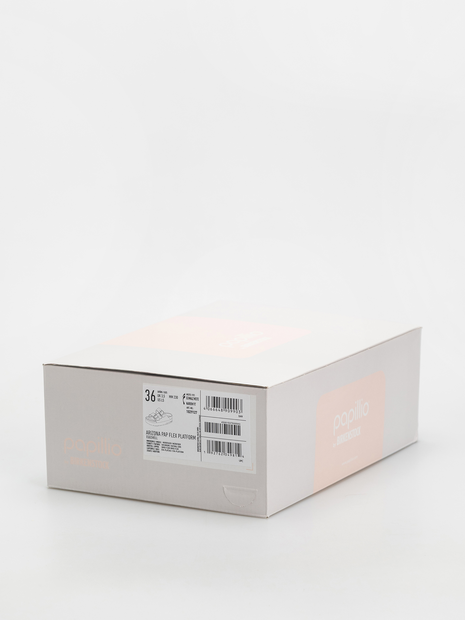 Šľapky Birkenstock Arizona Flex Platform Vegan Narrow Wmn (eggshell)