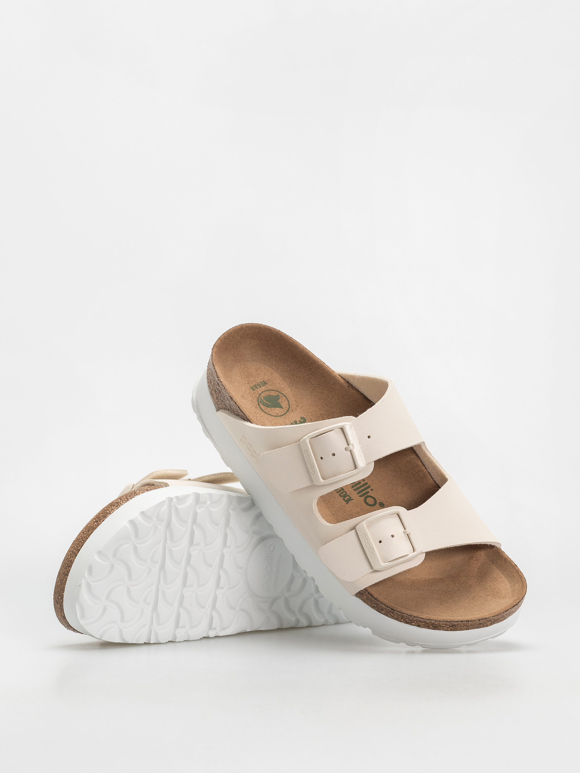 Šľapky Birkenstock Arizona Flex Platform Vegan Narrow Wmn (eggshell)