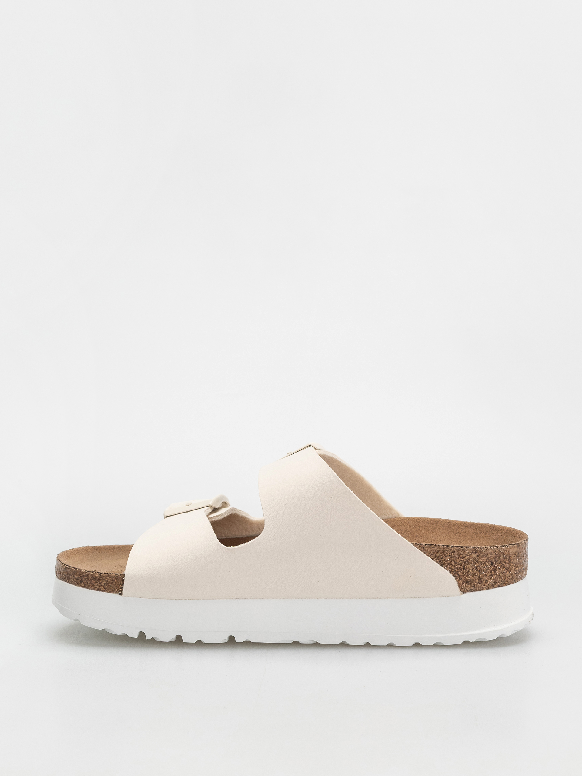 Šľapky Birkenstock Arizona Flex Platform Vegan Narrow Wmn (eggshell)