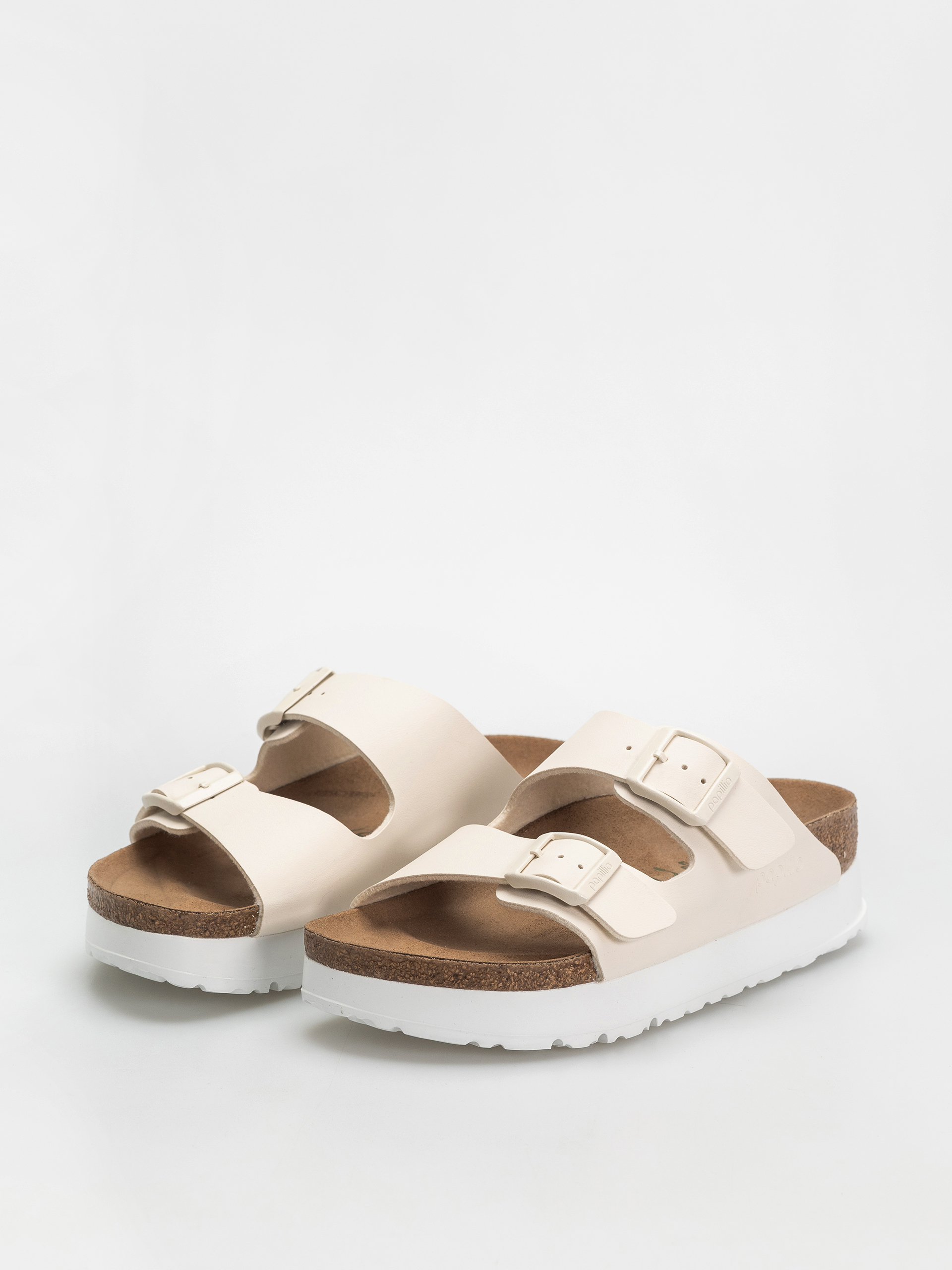Šľapky Birkenstock Arizona Flex Platform Vegan Narrow Wmn (eggshell)
