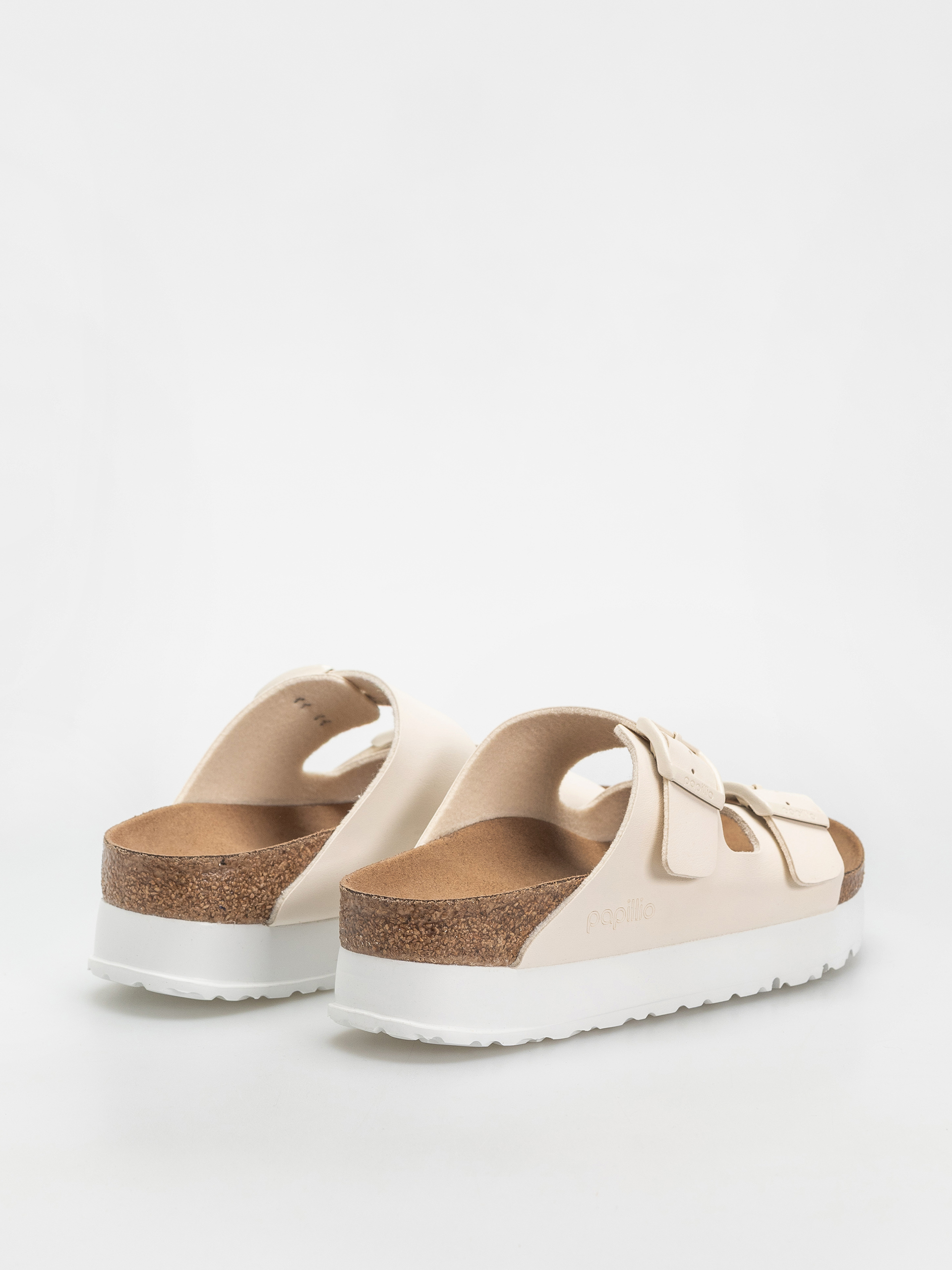 Šľapky Birkenstock Arizona Flex Platform Vegan Narrow Wmn (eggshell)