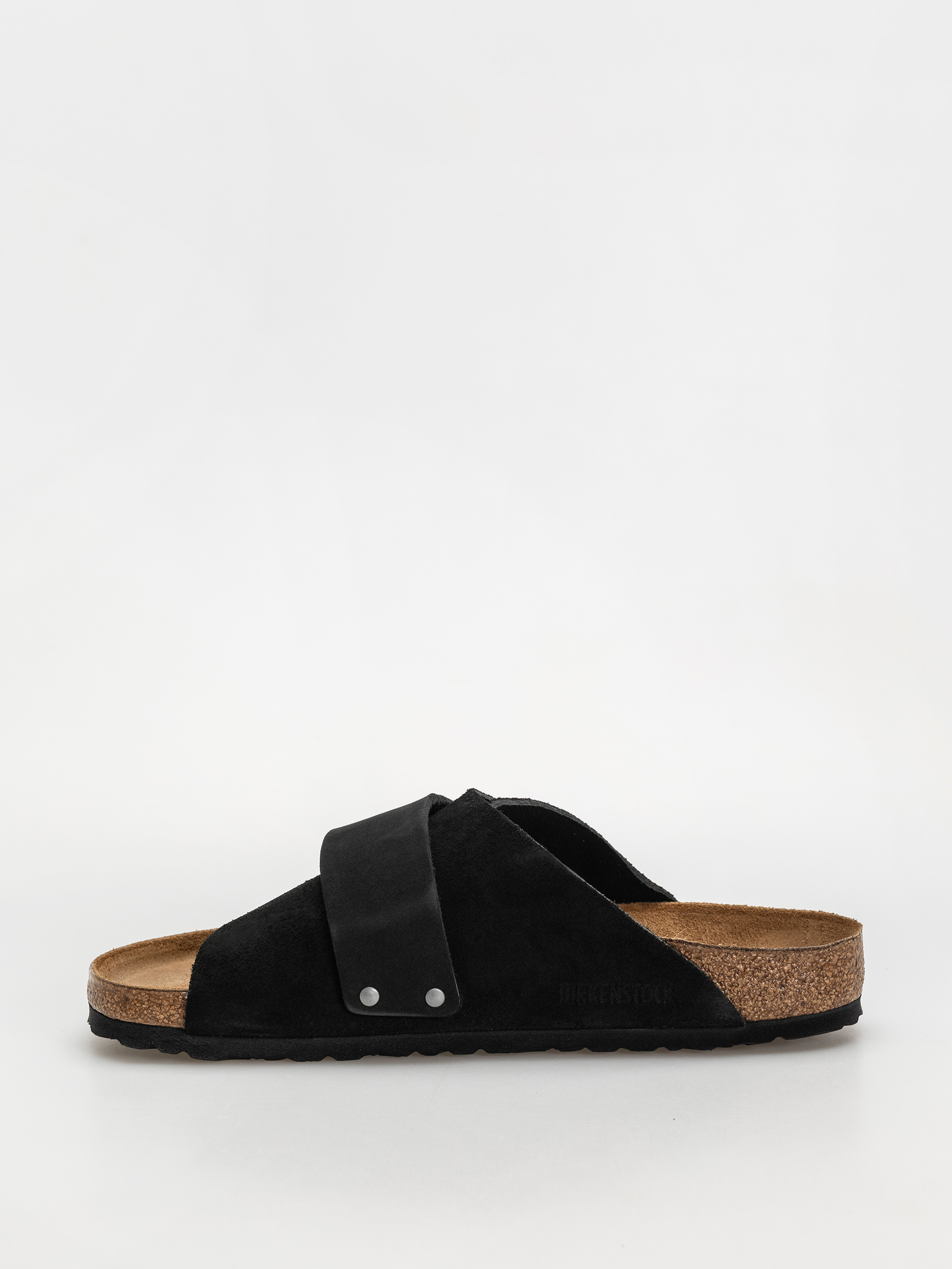 Šľapky Birkenstock Kyoto Nubuck Suede Leather Regular (black)