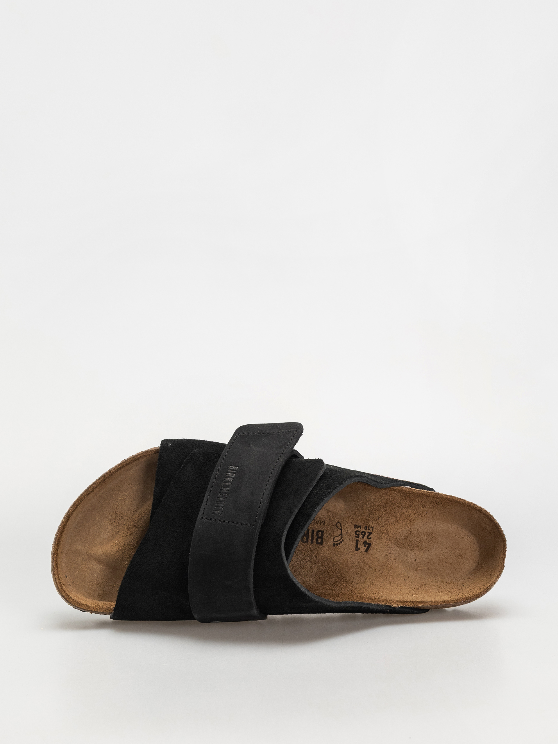 Šľapky Birkenstock Kyoto Nubuck Suede Leather Regular (black)
