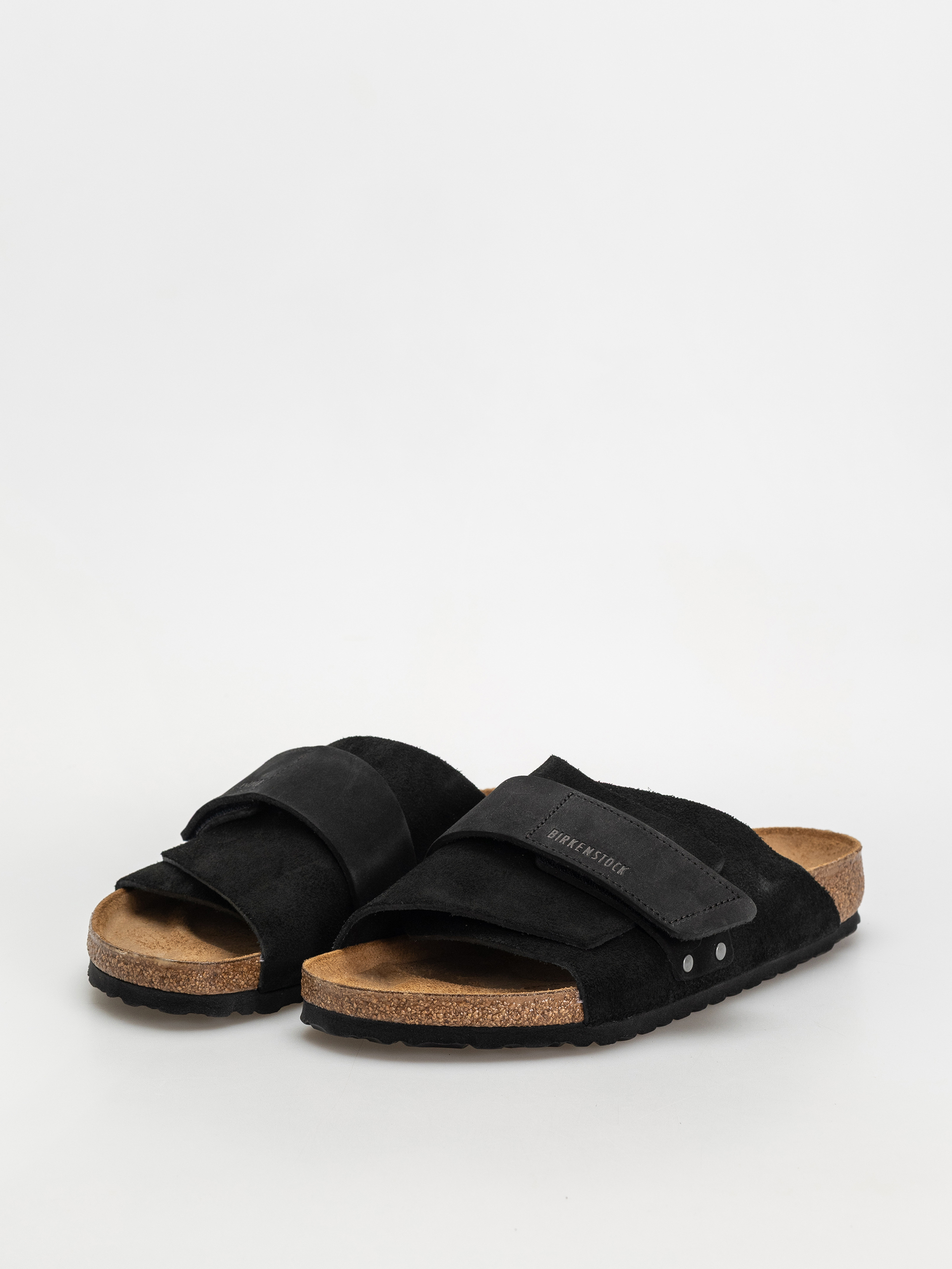 Šľapky Birkenstock Kyoto Nubuck Suede Leather Regular (black)