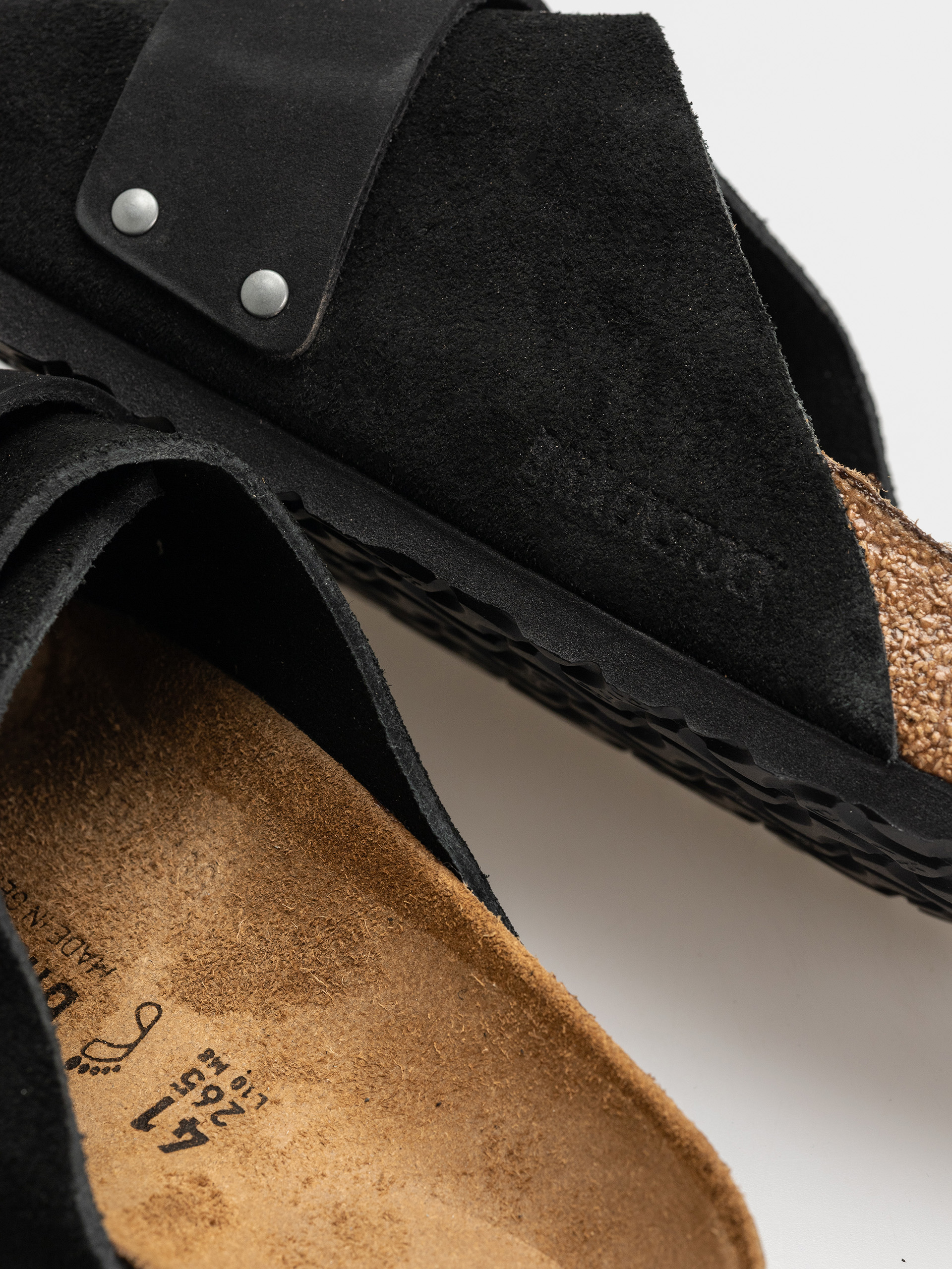 Šľapky Birkenstock Kyoto Nubuck Suede Leather Regular (black)