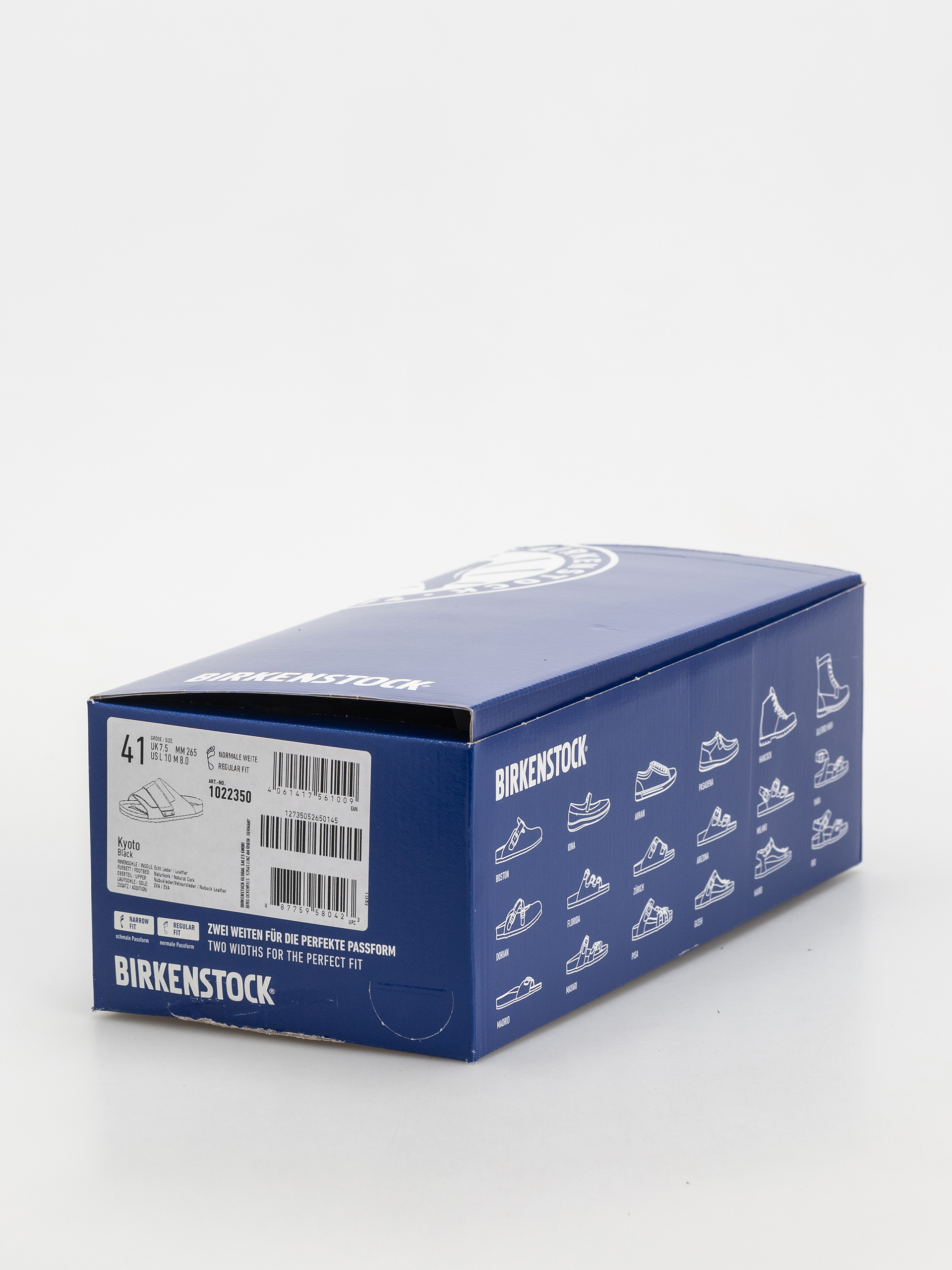 Šľapky Birkenstock Kyoto Nubuck Suede Leather Regular (black)