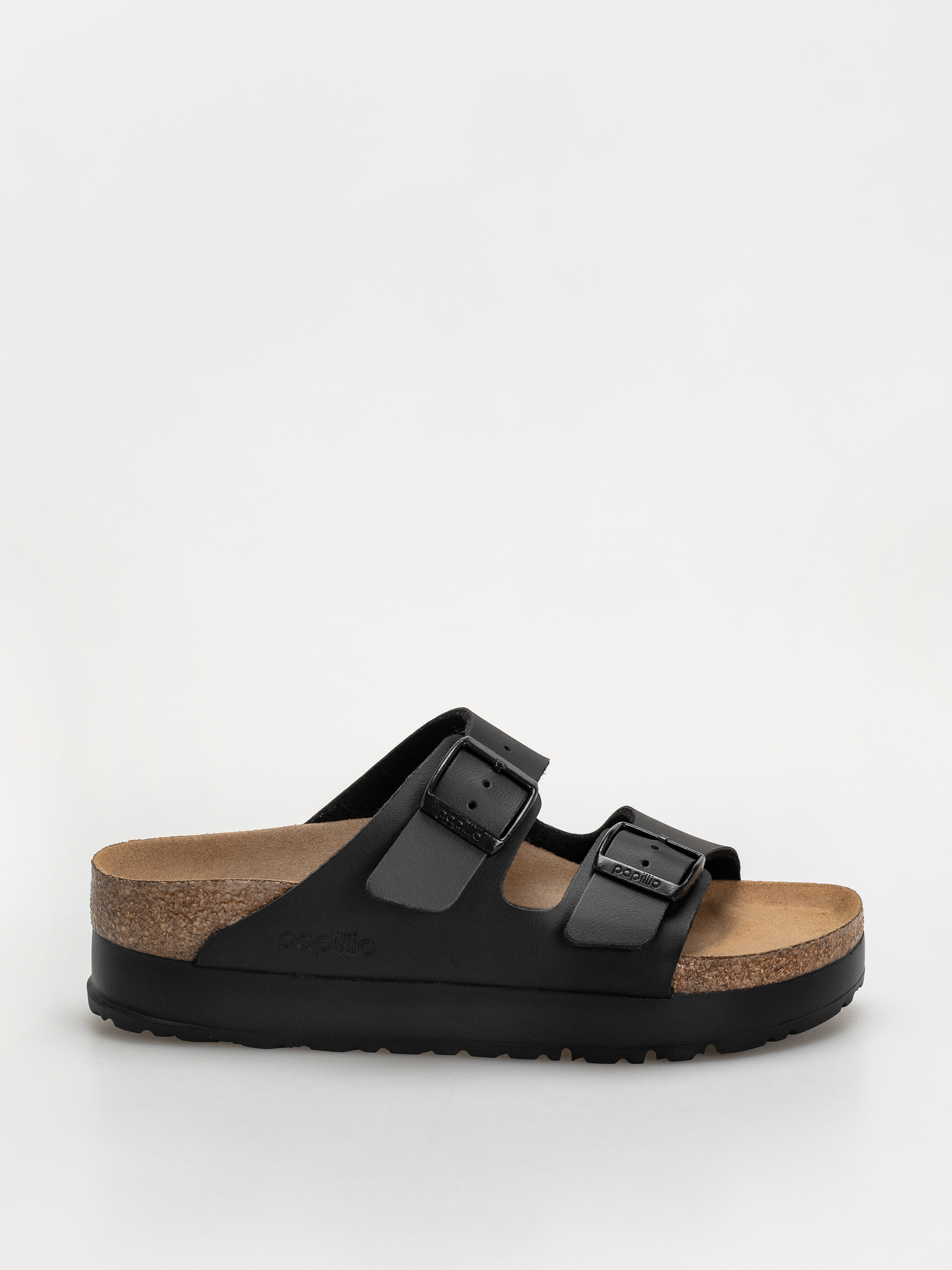Šľapky Birkenstock Arizona Flex Platform Vegan Narrow Wmn (black)