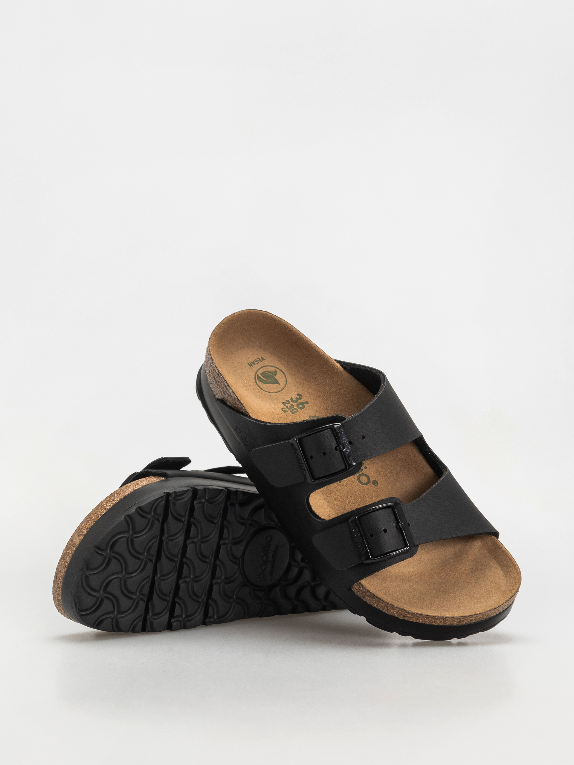 Šľapky Birkenstock Arizona Flex Platform Vegan Narrow Wmn (black)
