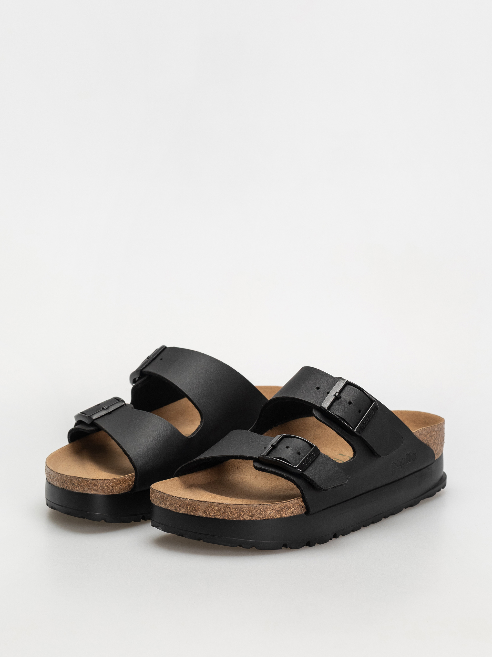 Šľapky Birkenstock Arizona Flex Platform Vegan Narrow Wmn (black)
