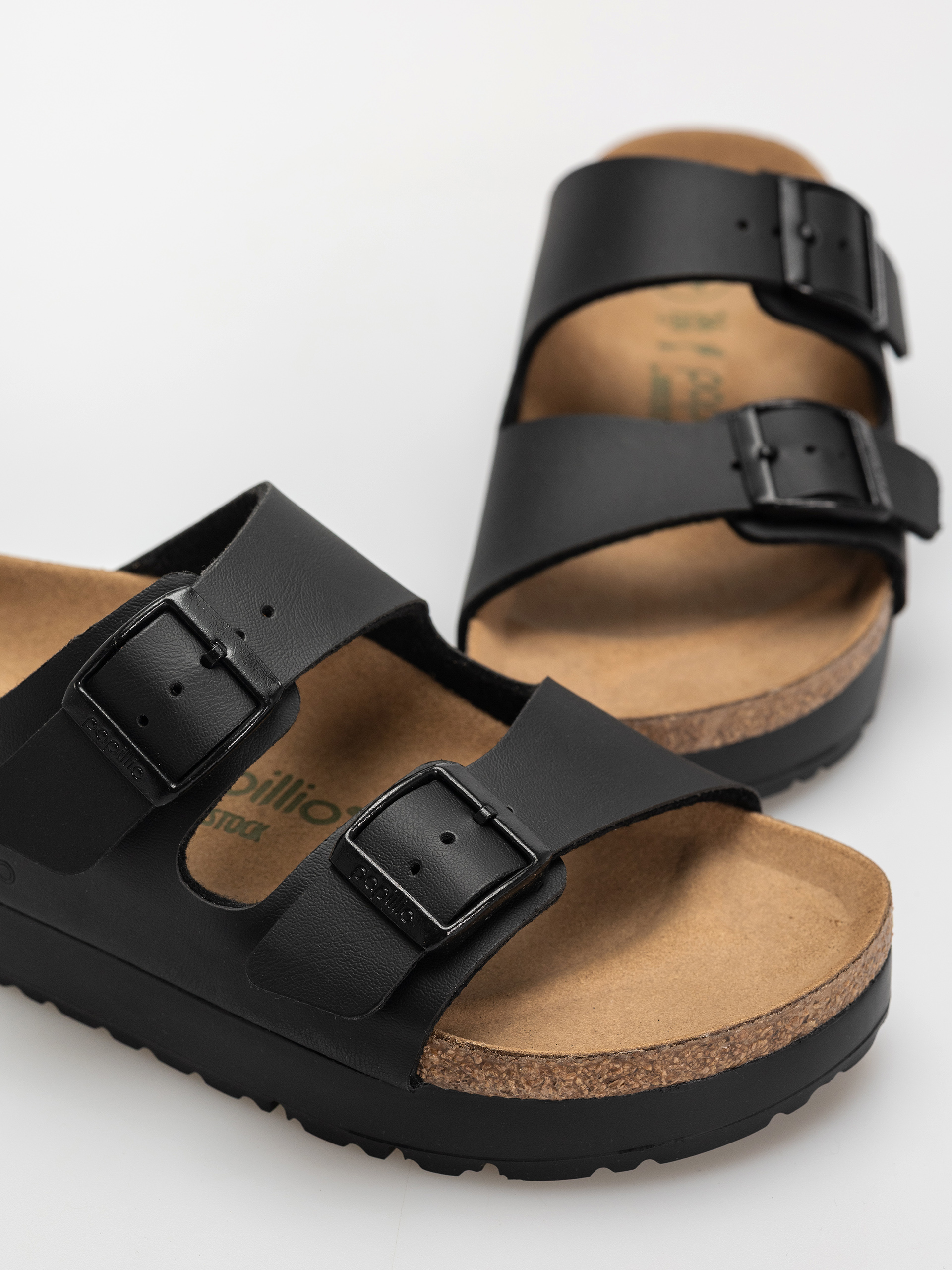 Šľapky Birkenstock Arizona Flex Platform Vegan Narrow Wmn (black)