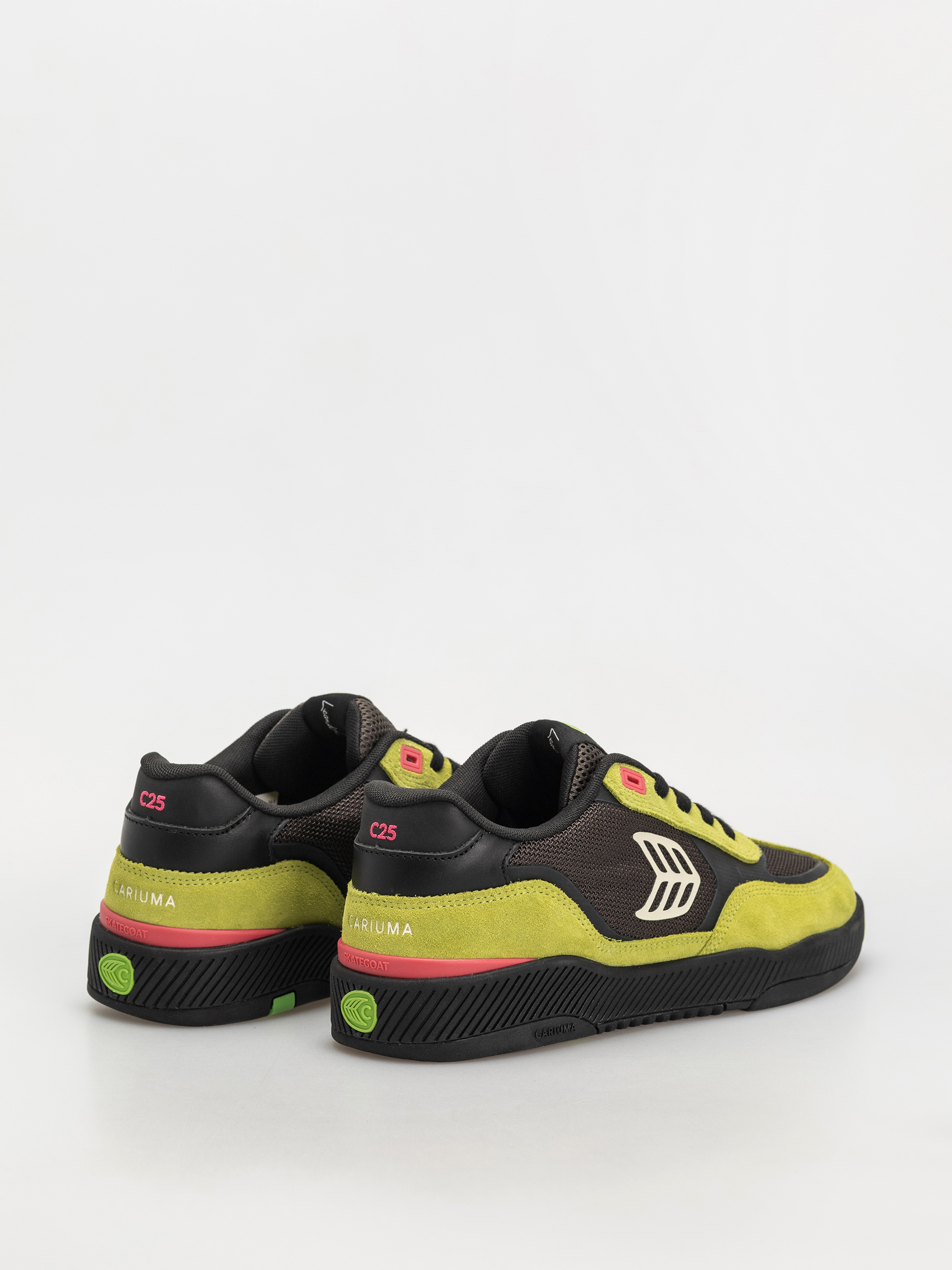 Topánky Cariuma Skategoat C25 Pro (lime green suede black mesh ivory logo pink)