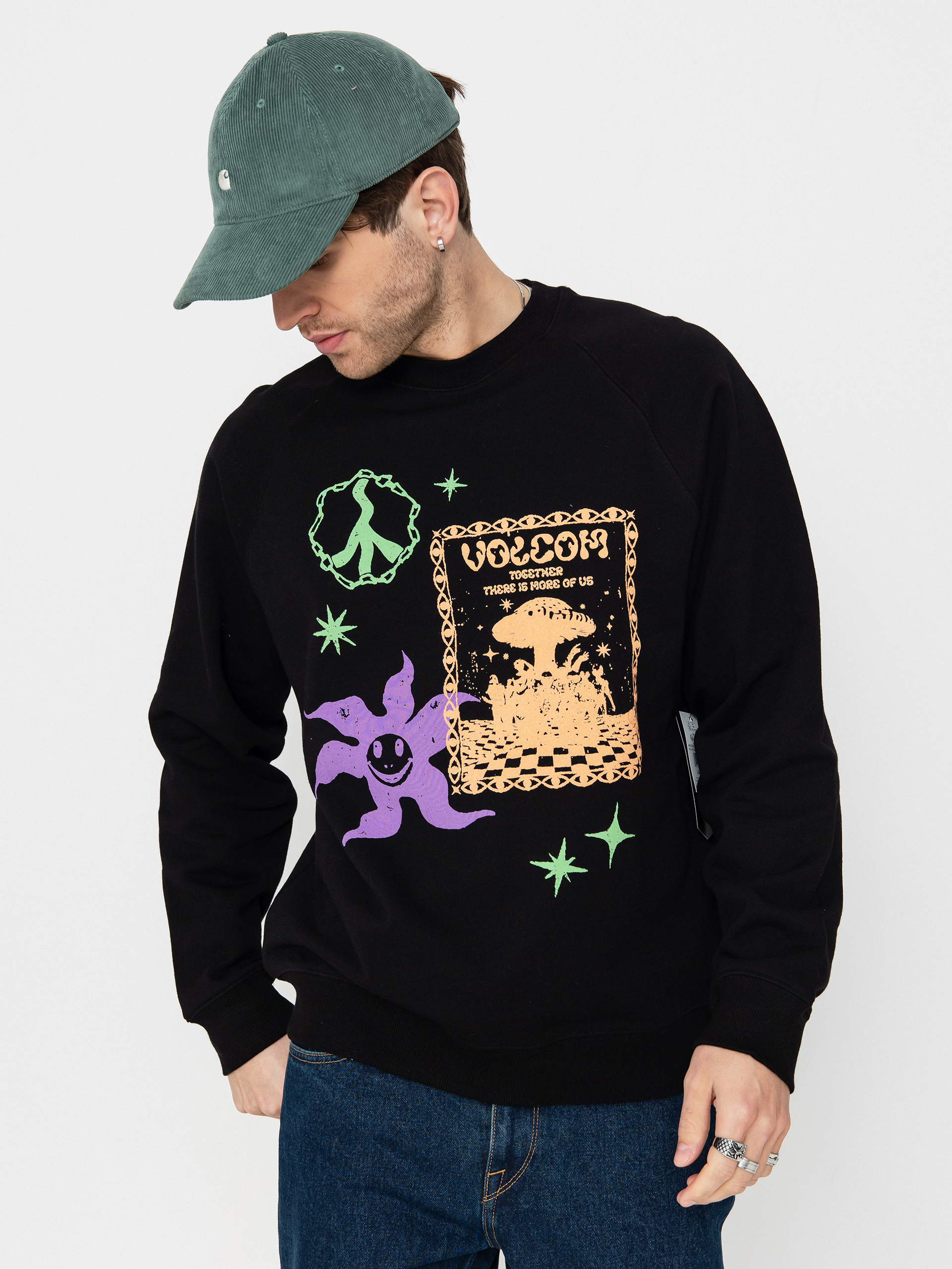Mikina Volcom Fa F Rygalski Crew (black)