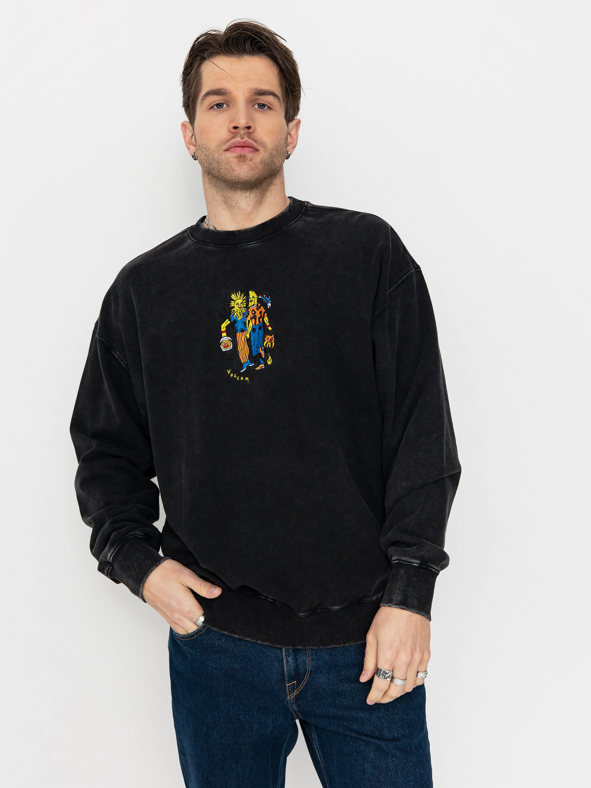 Mikina Volcom Fa Bob Mollema Crew (light acid black)