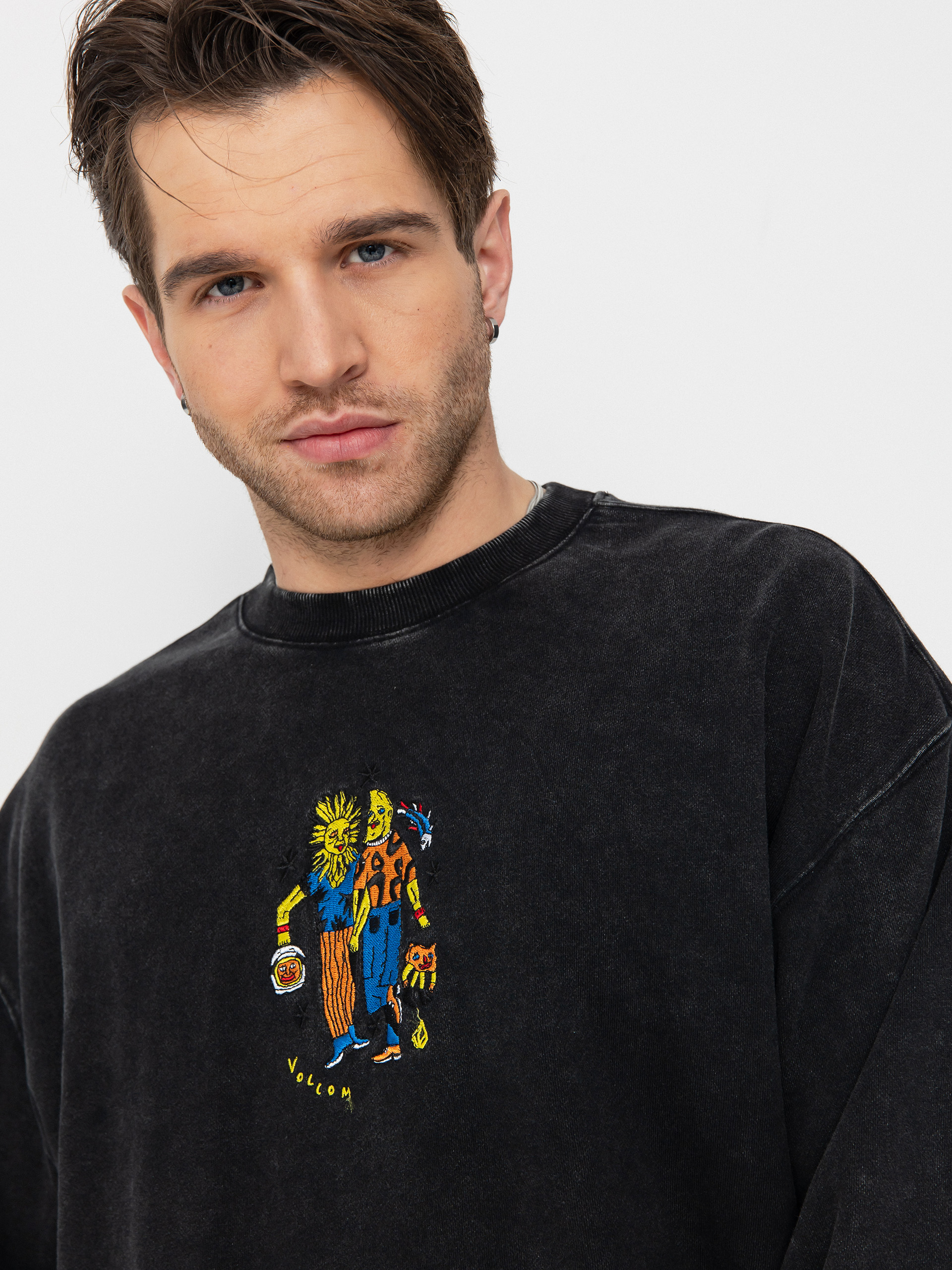 Mikina Volcom Fa Bob Mollema Crew (light acid black)