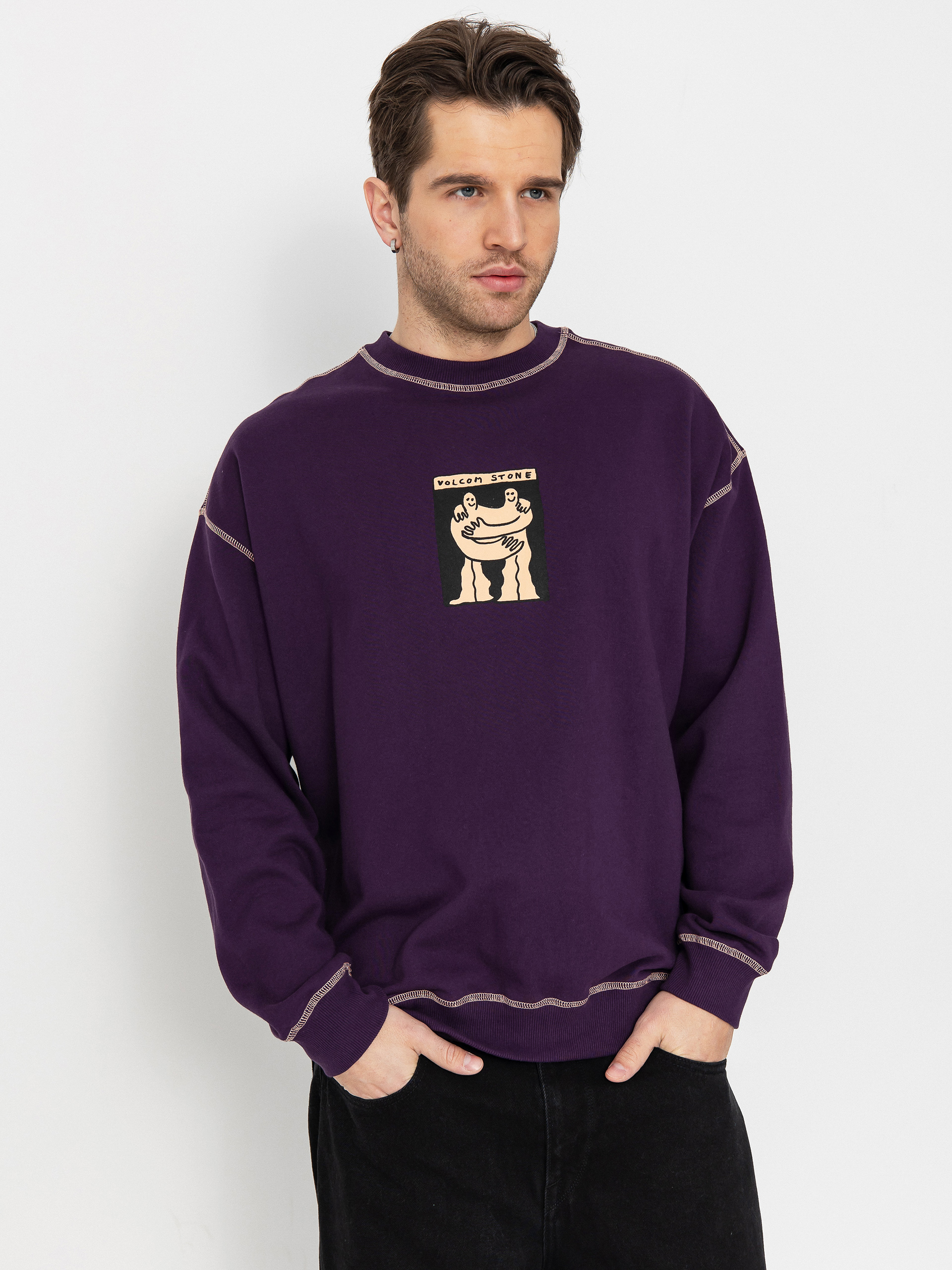 Mikina Volcom Podcol Crew (grape royale)