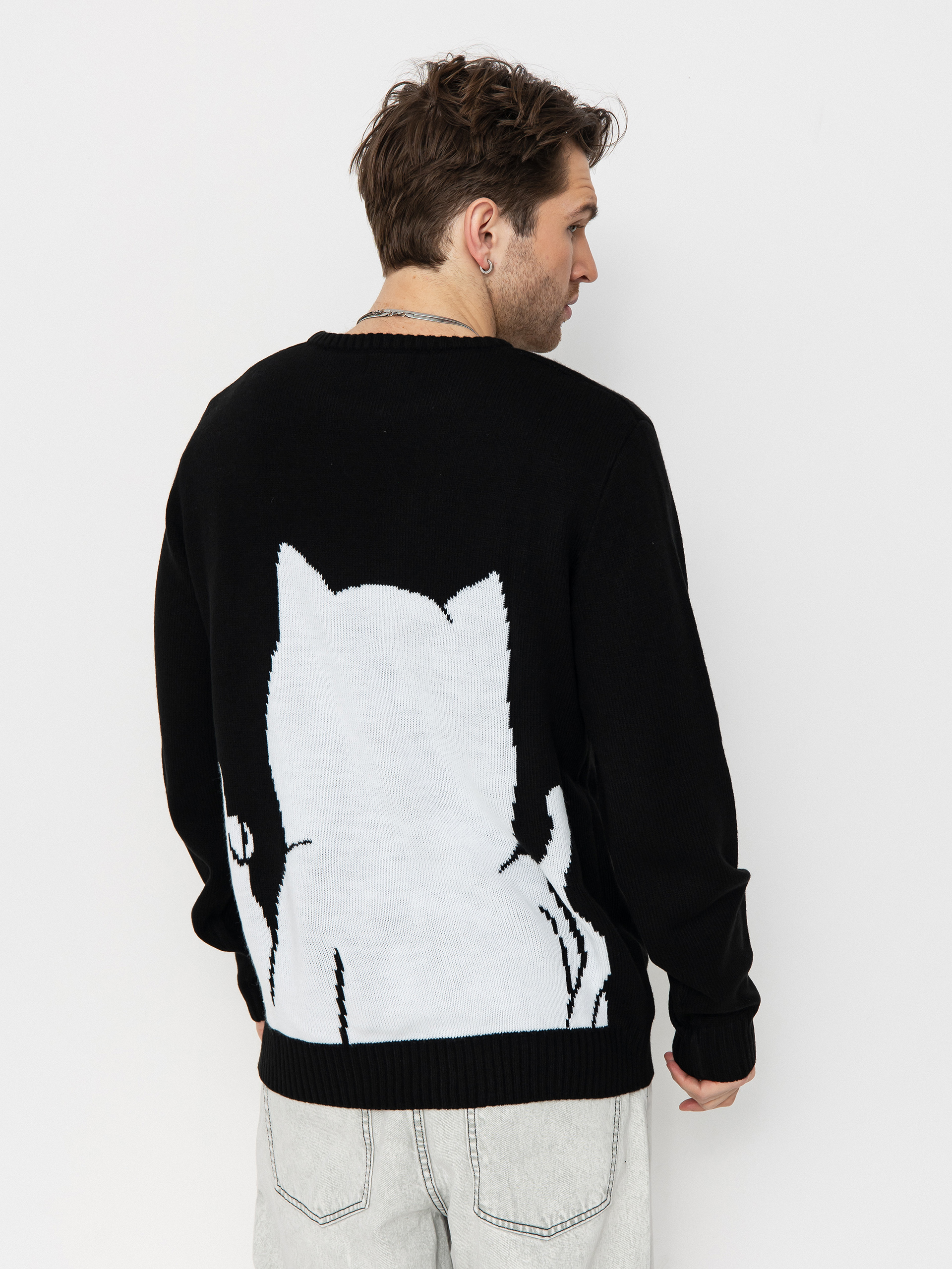 Sveter RipNDip Lord Nermal Flippy Knitty (black)