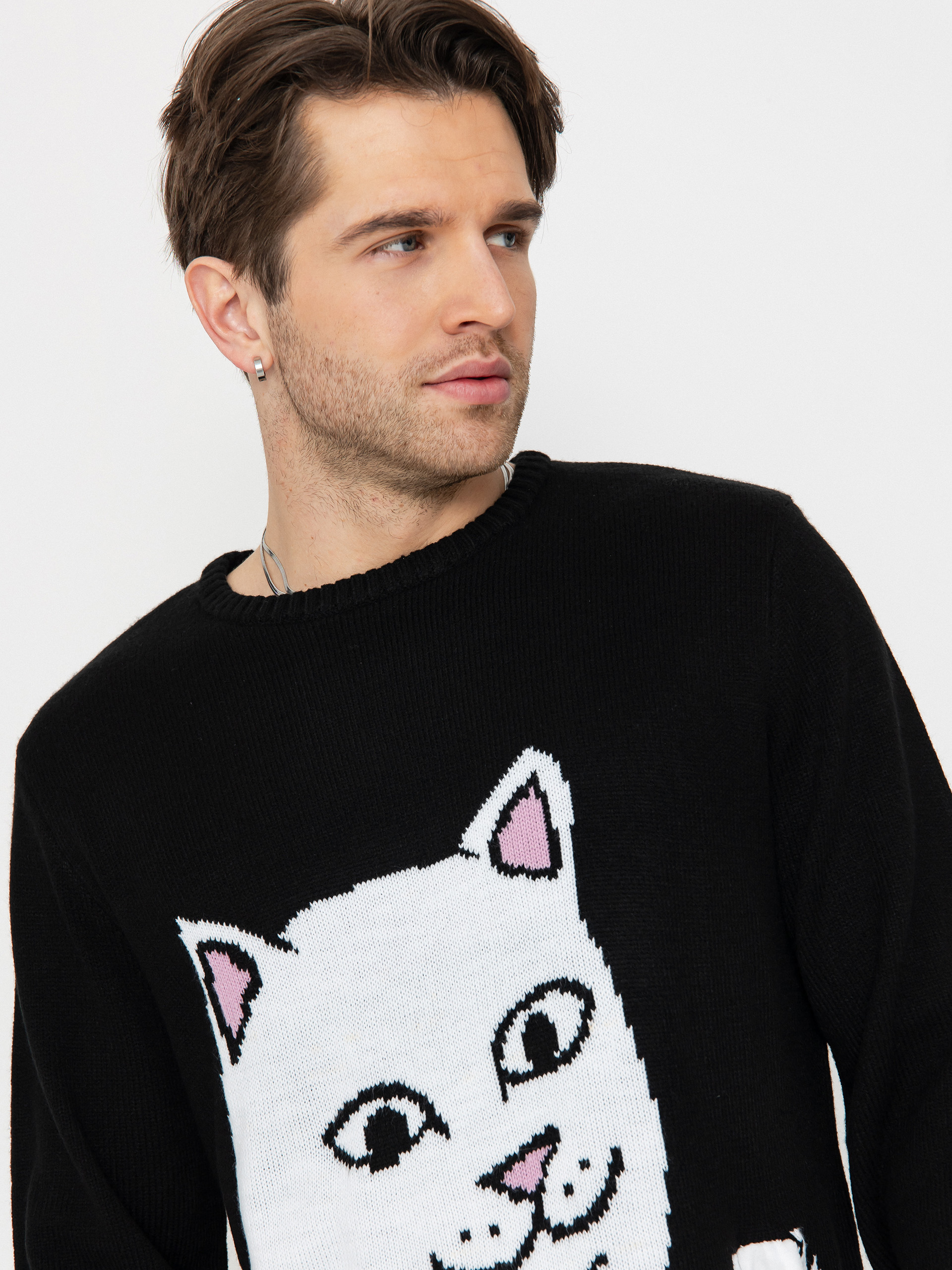 Sveter RipNDip Lord Nermal Flippy Knitty (black)