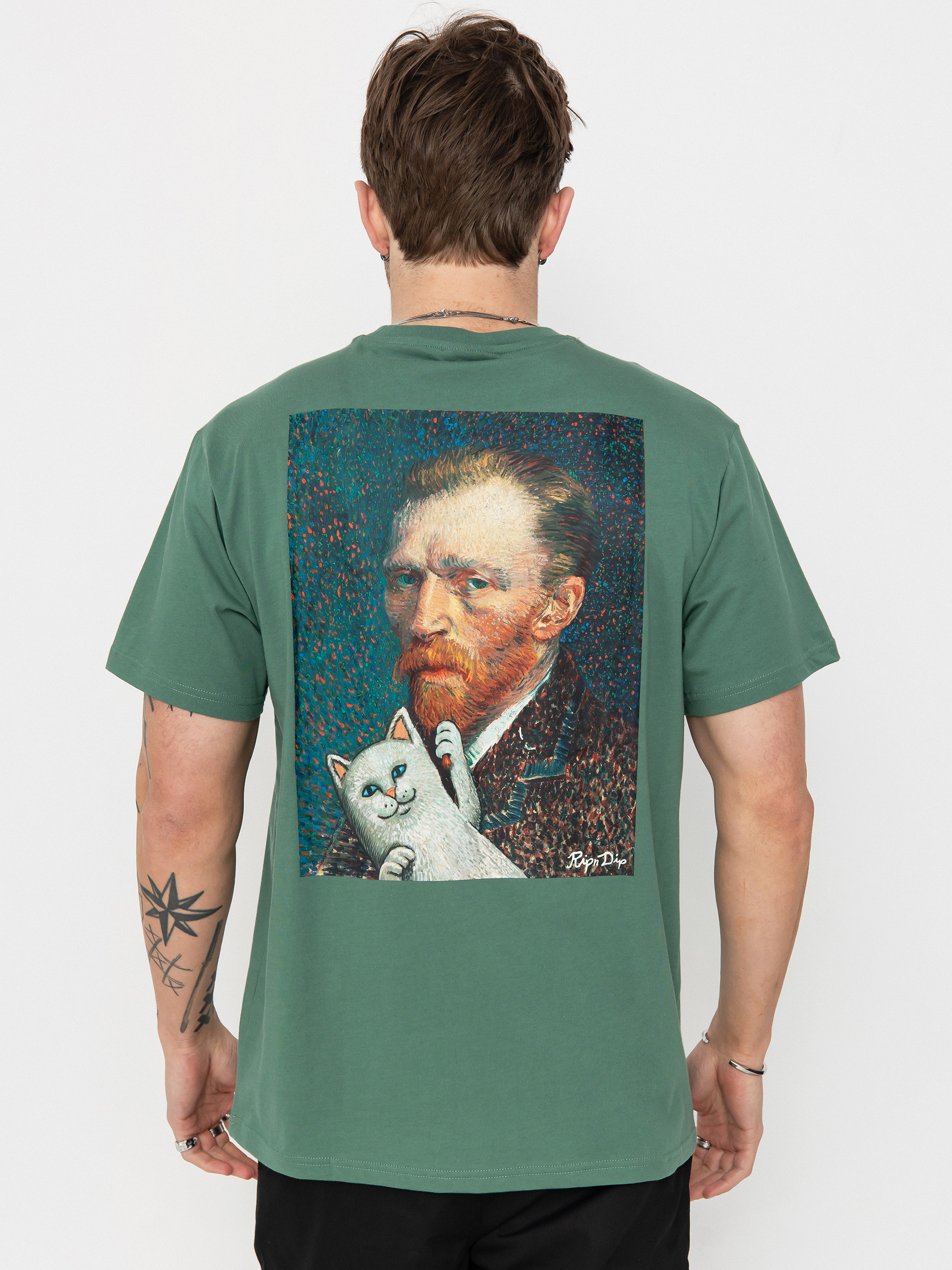 Tričko RipNDip Van Nermal (olive)