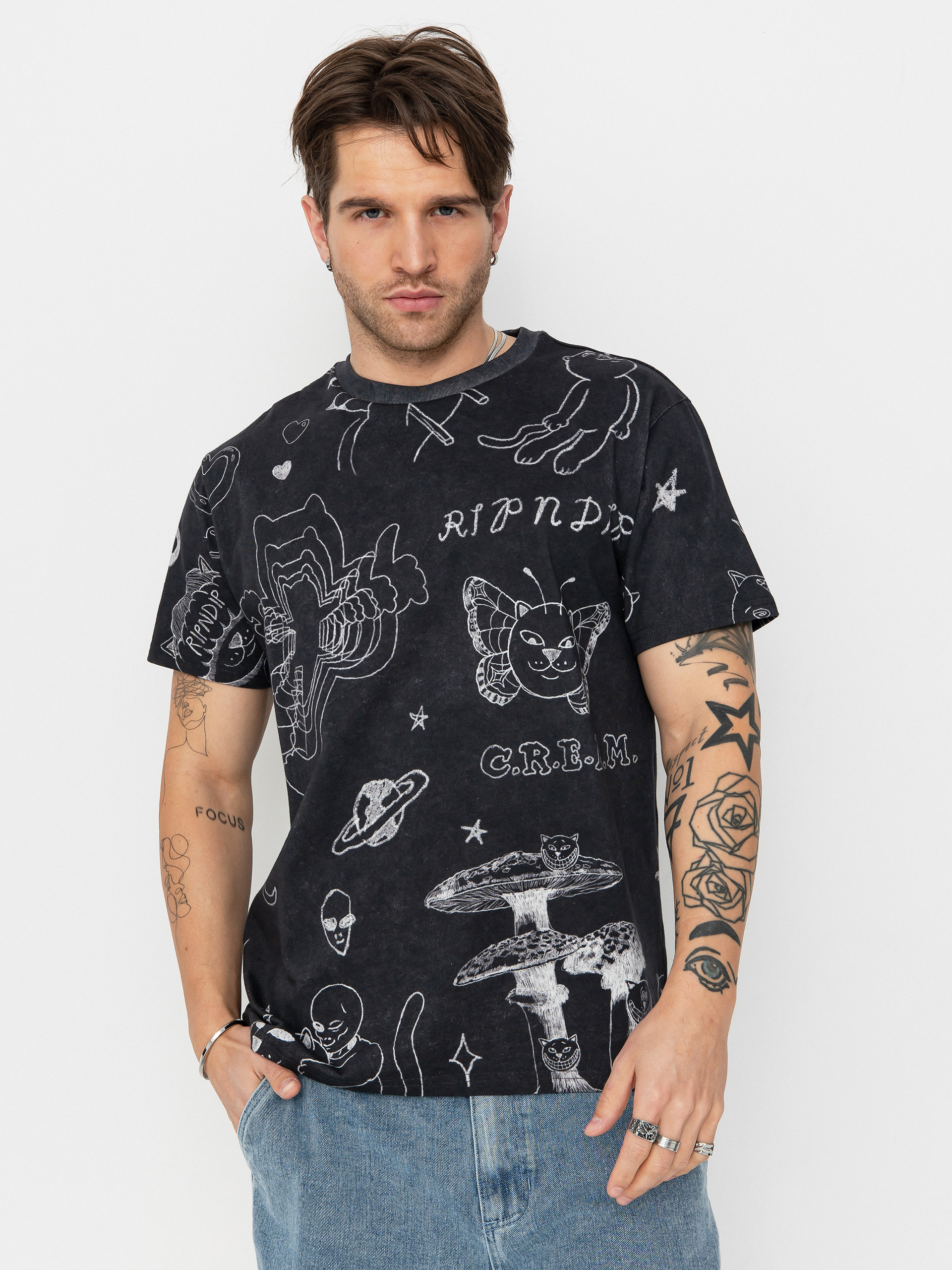 Tričko RipNDip Nermal Domination (black wash)