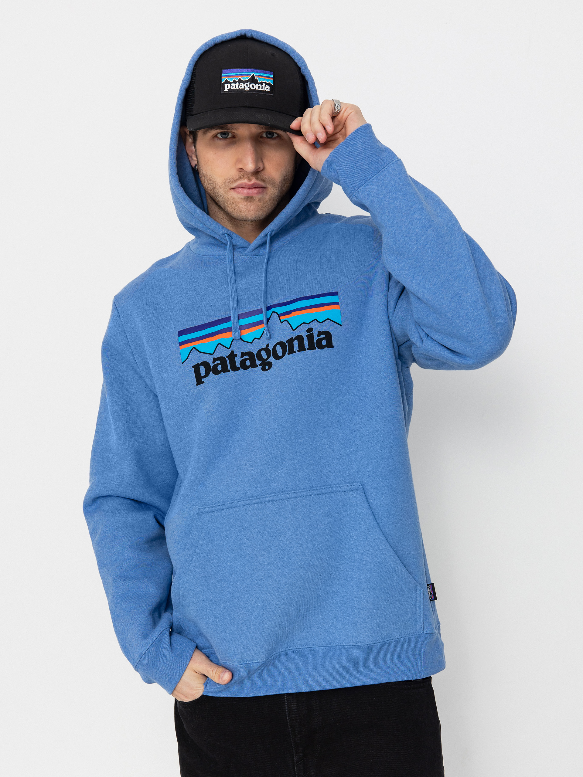 Mikina s kapucňou Patagonia P 6 Logo Uprisal HD (abundant blue)