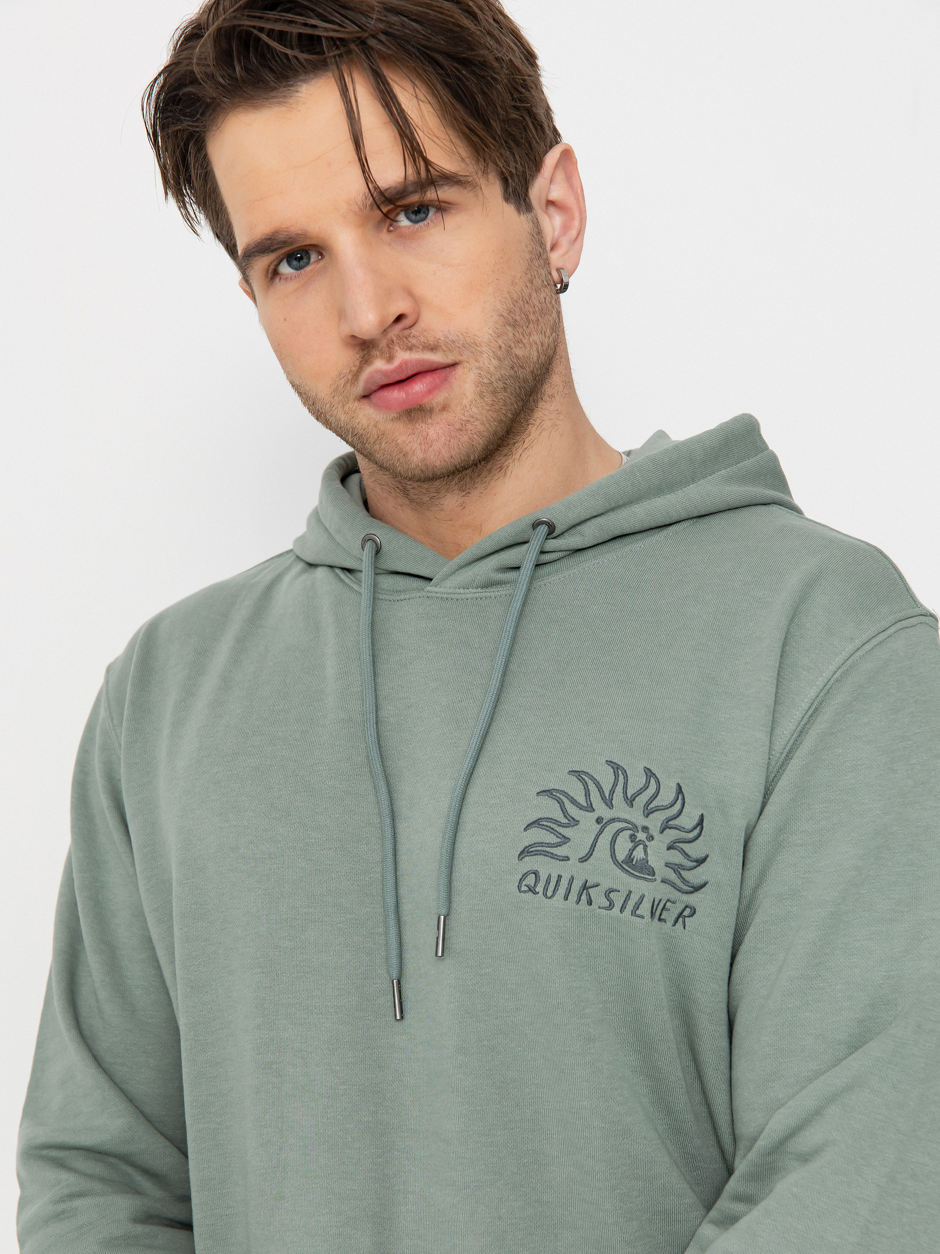 Mikina s kapucňou Quiksilver Graphic Mix HD (chinois green)