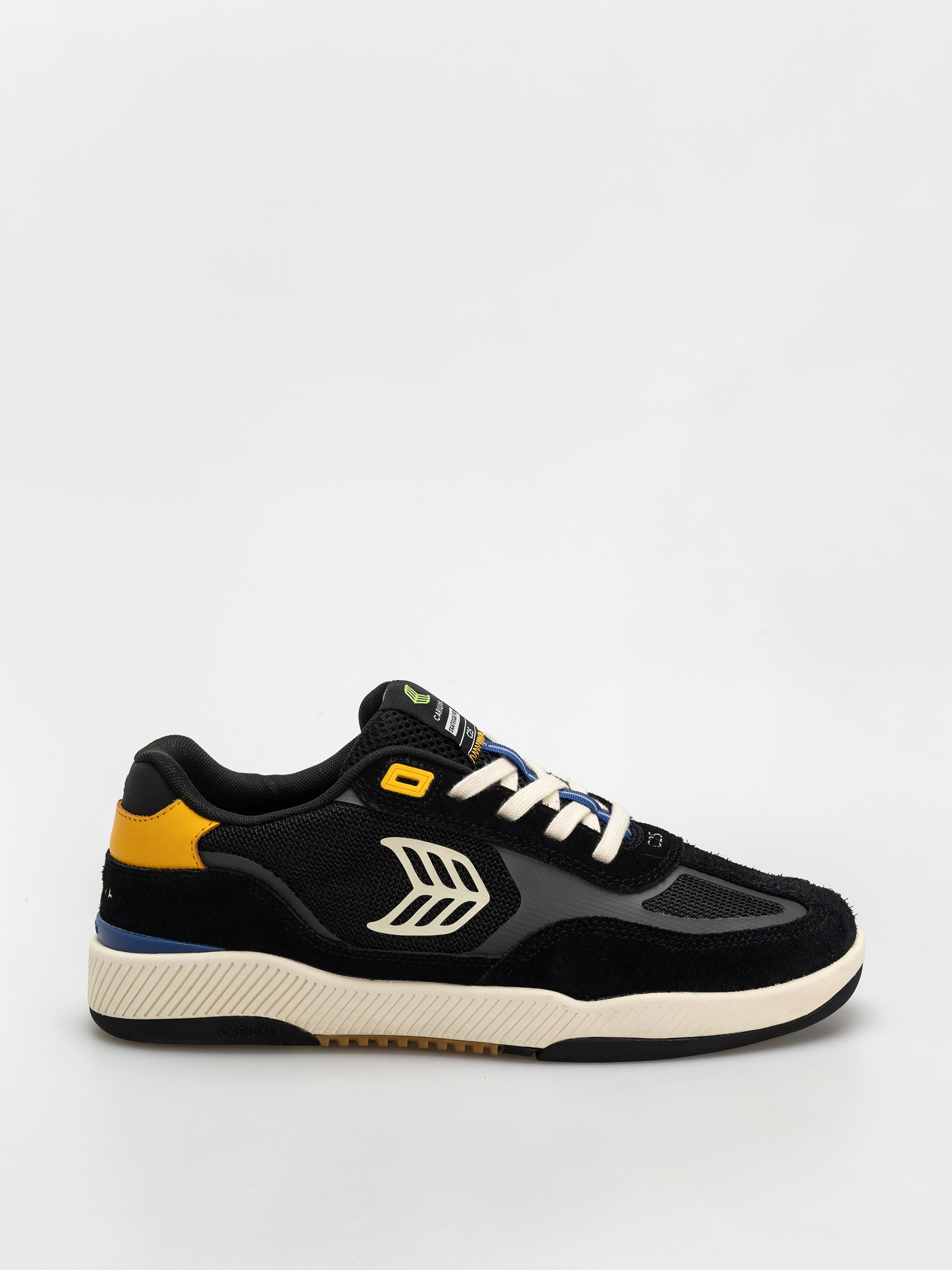 Topánky Cariuma Skategoat C25 Pro (black suede and mesh ivory logo yellow)
