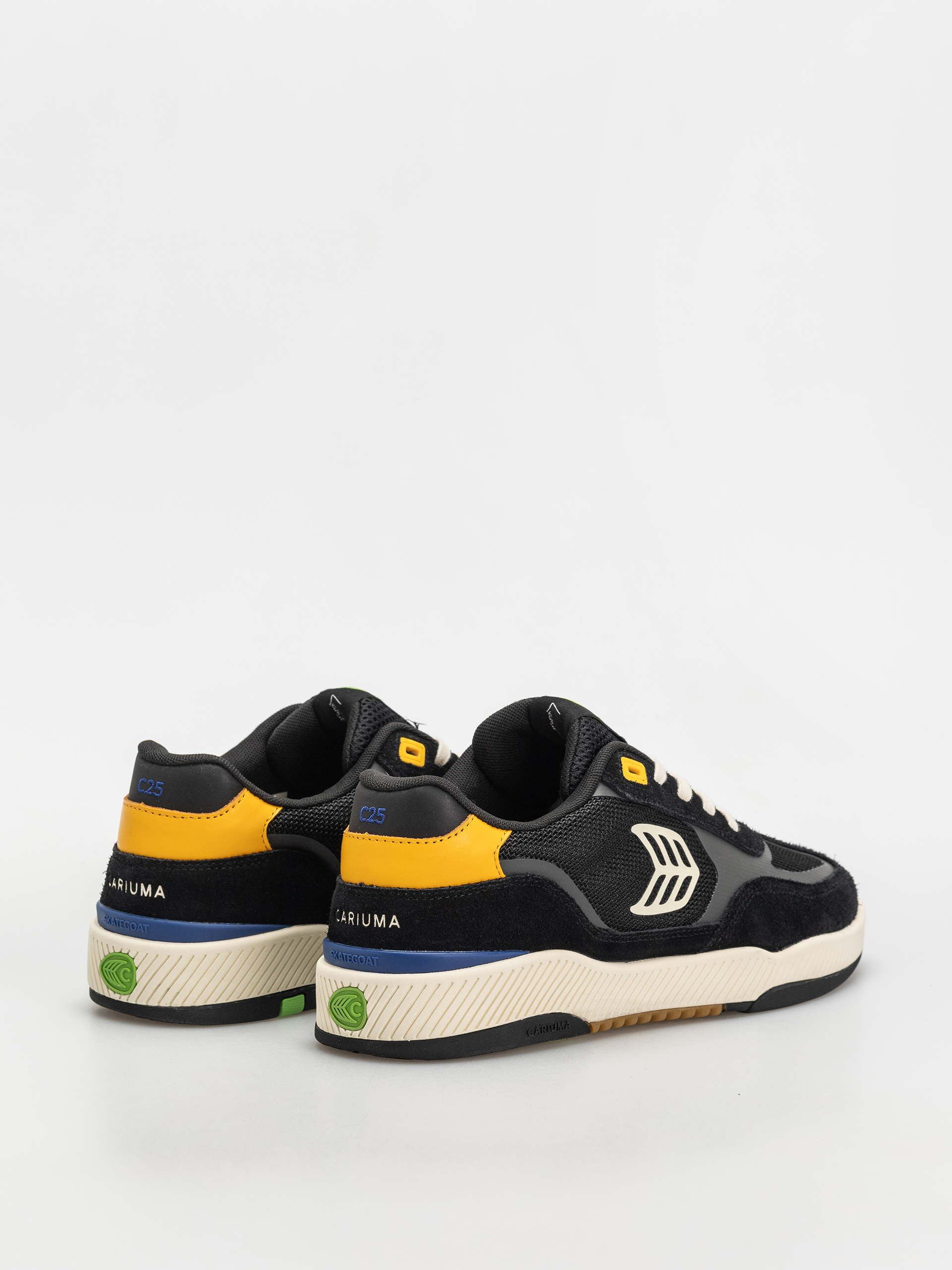 Topánky Cariuma Skategoat C25 Pro (black suede and mesh ivory logo yellow)