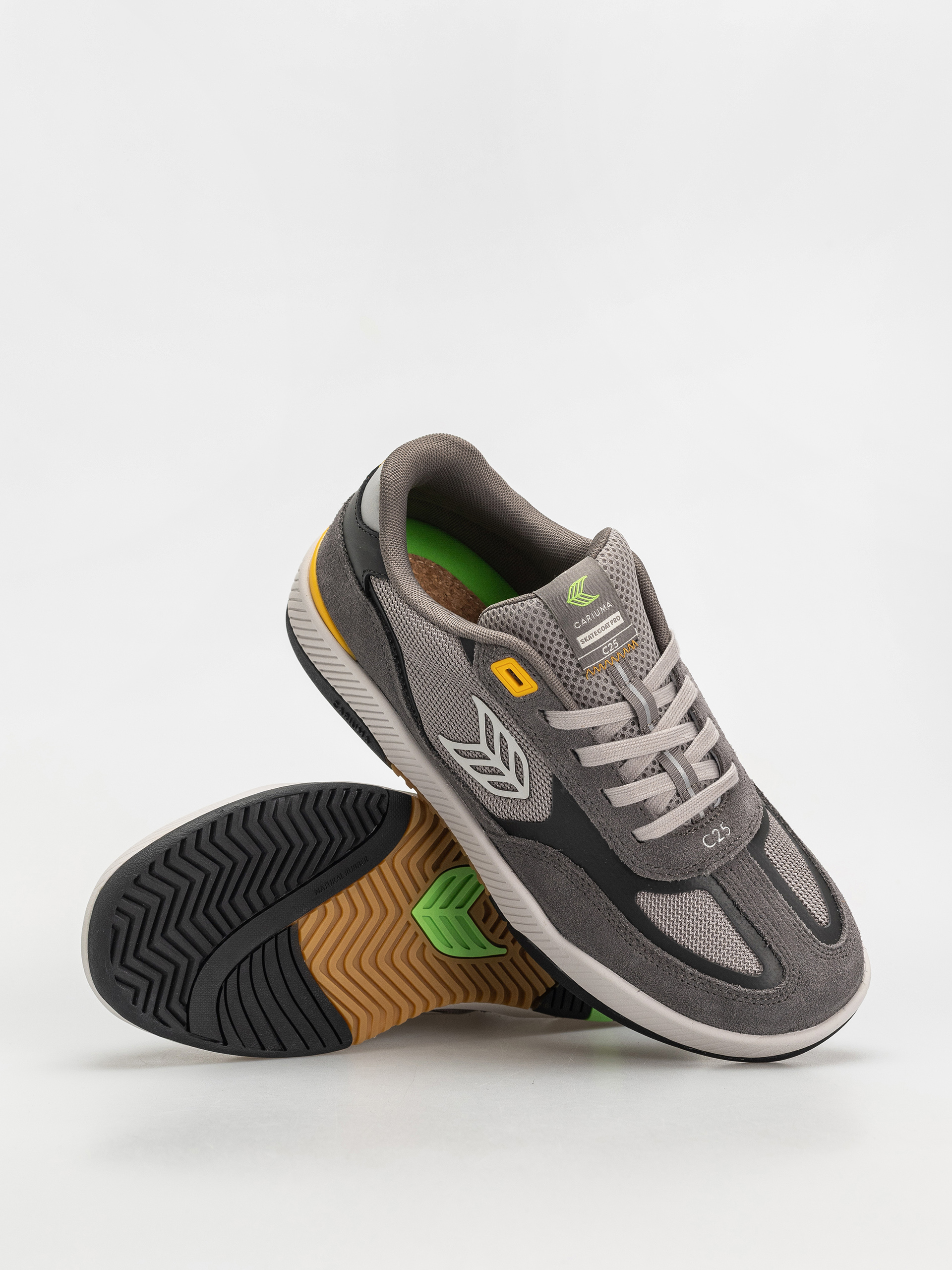 Topánky Cariuma Skategoat C25 Pro (charcoal grey suede light grey mesh ice logo yellow)