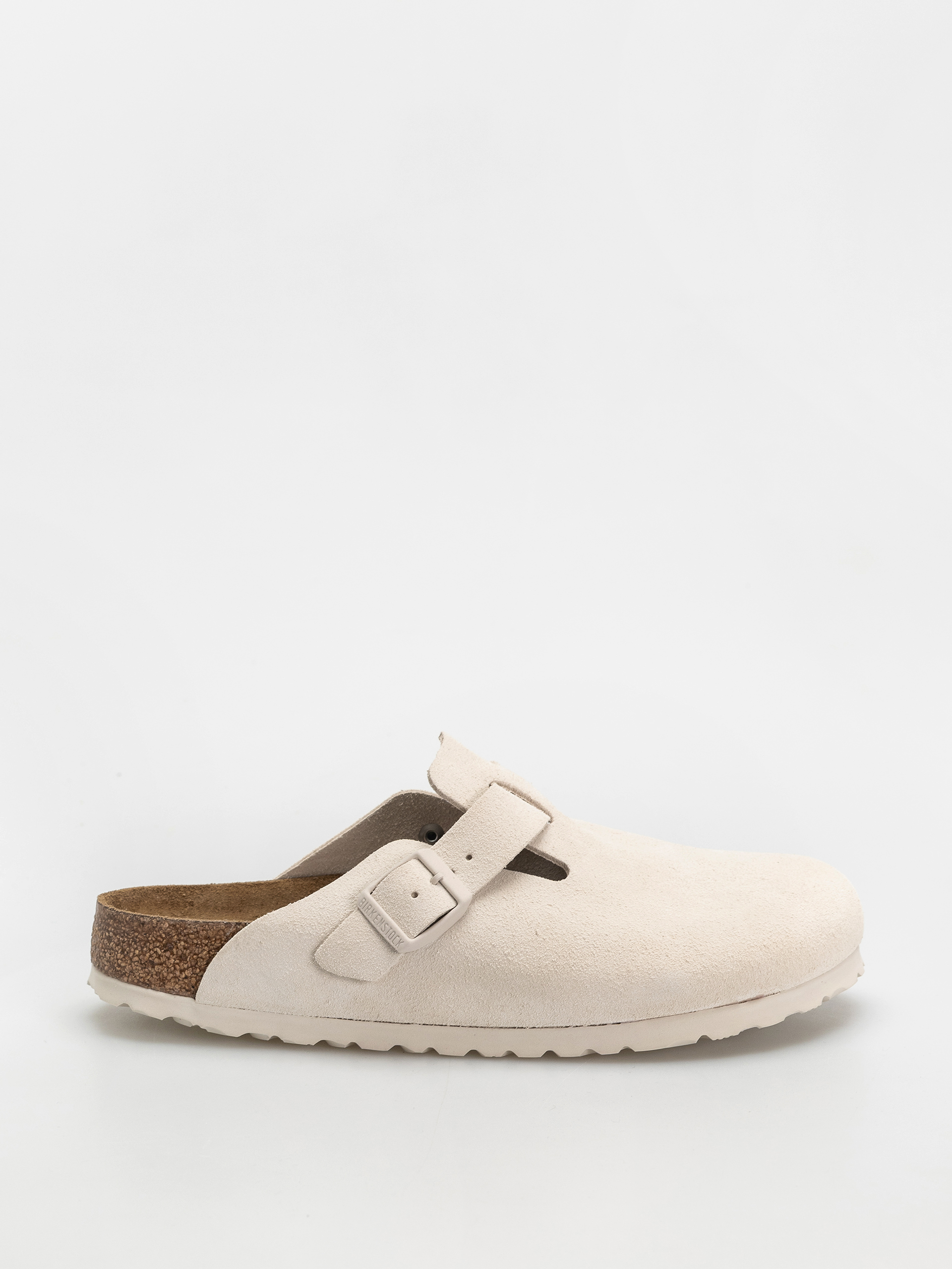 Šľapky Birkenstock Boston Suede Leather Narrow Wmn (antique white)
