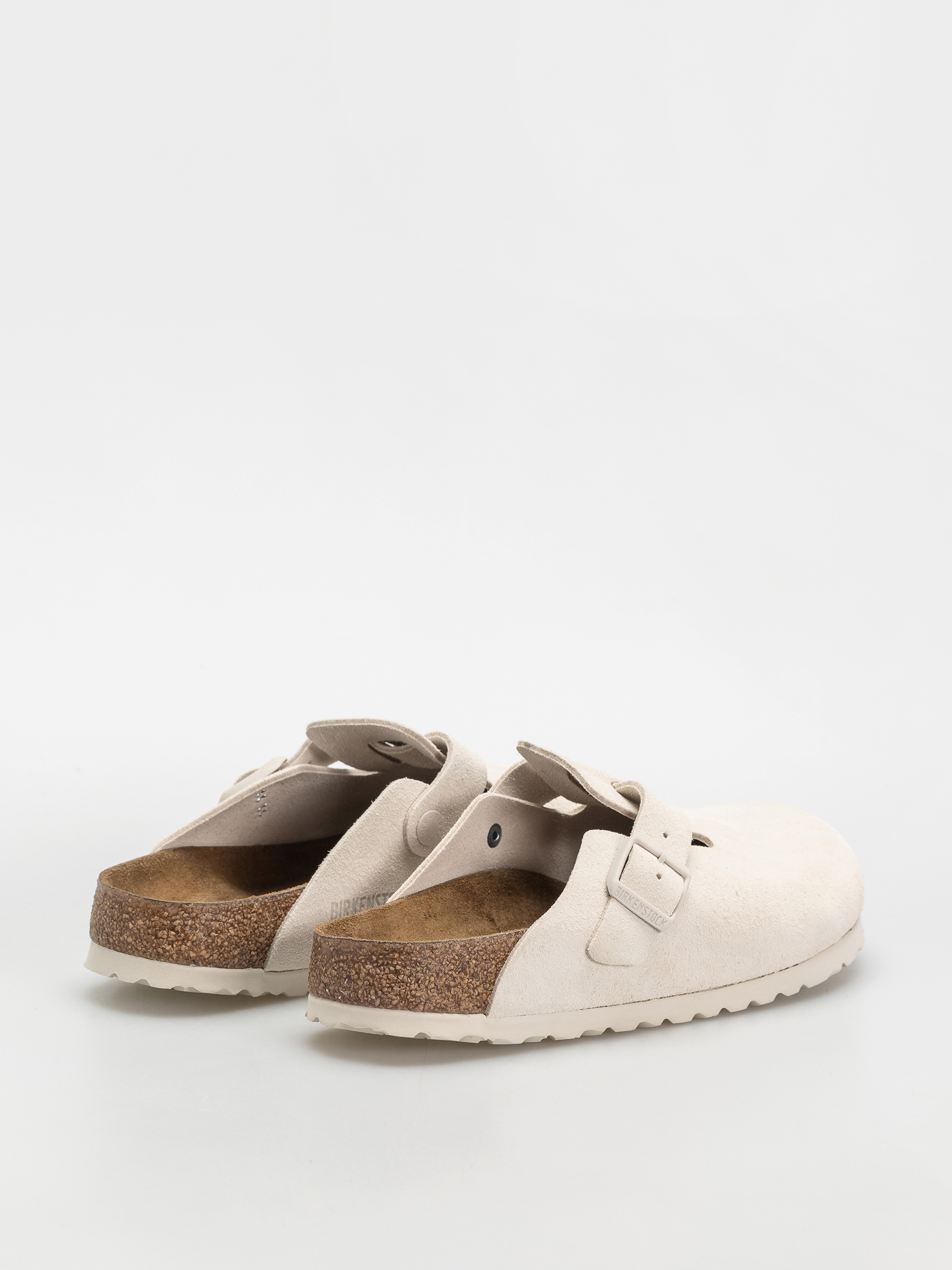 Šľapky Birkenstock Boston Suede Leather Narrow Wmn (antique white)