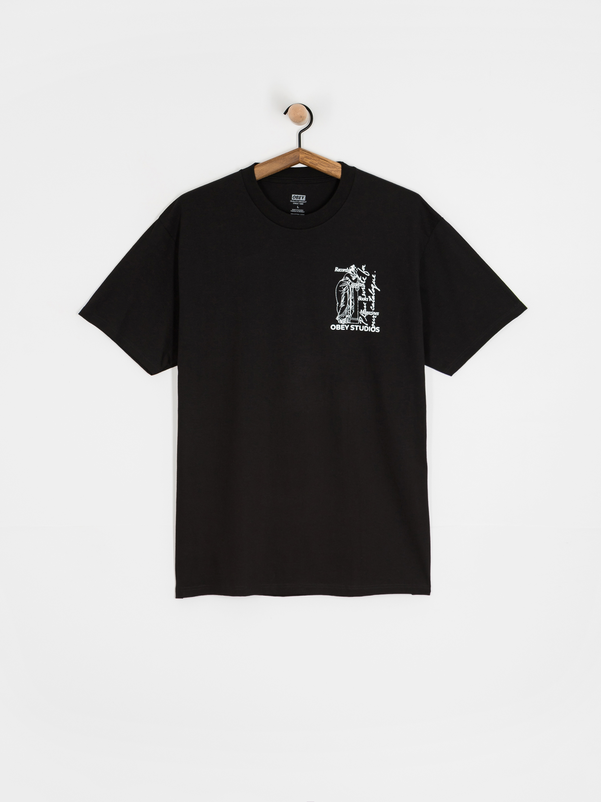 Tričko OBEY Studios Catalogue (black)