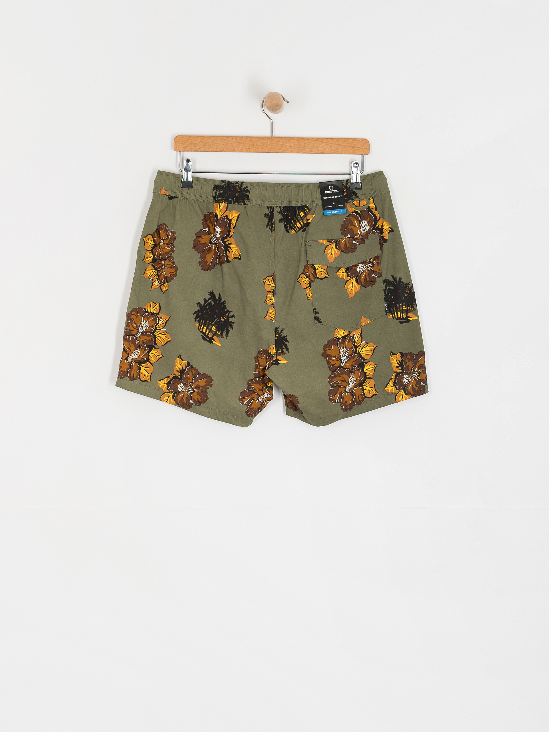 Kraťasy Brixton Everyday Hybrid 5 (olive surplus floral)