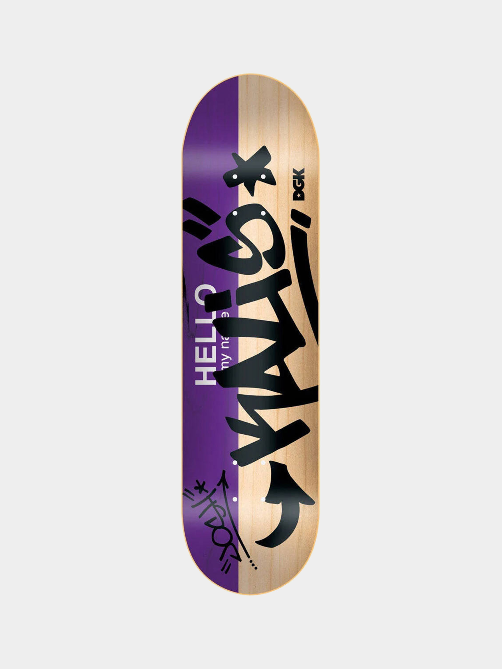 Doska DGK Hello My Name Is Josh Kalis (purple/natural)
