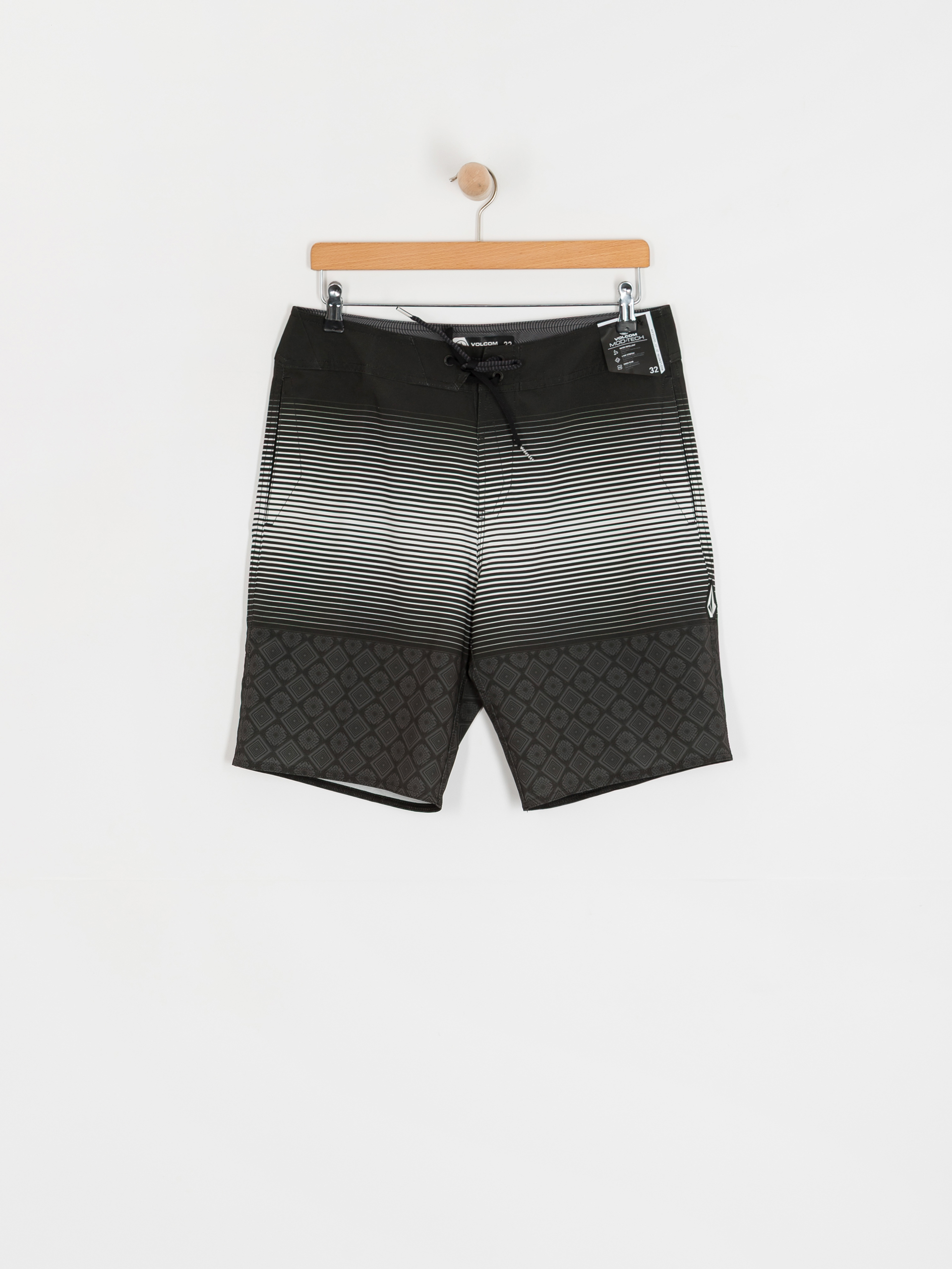 Plážové kraťasy Volcom Lido Stripe Mod 20 (black)