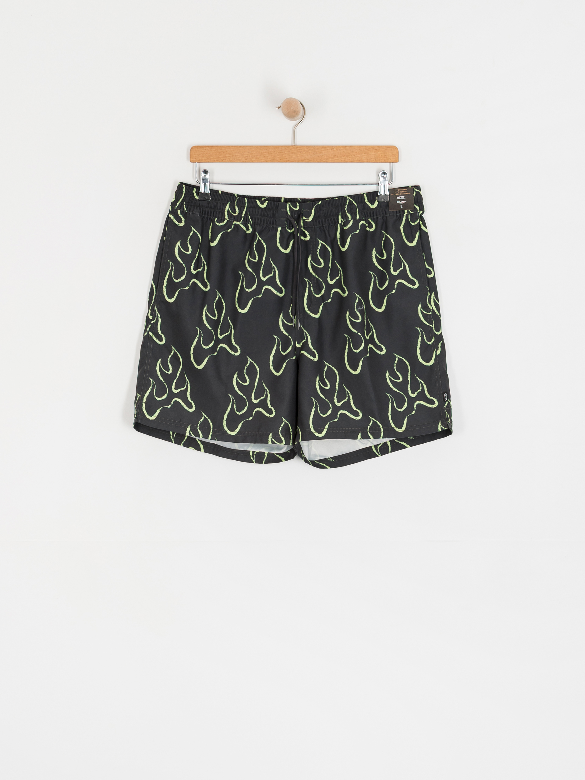 Plážové kraťasy Vans Primary Print Elastic (asphalt/shadow lime)