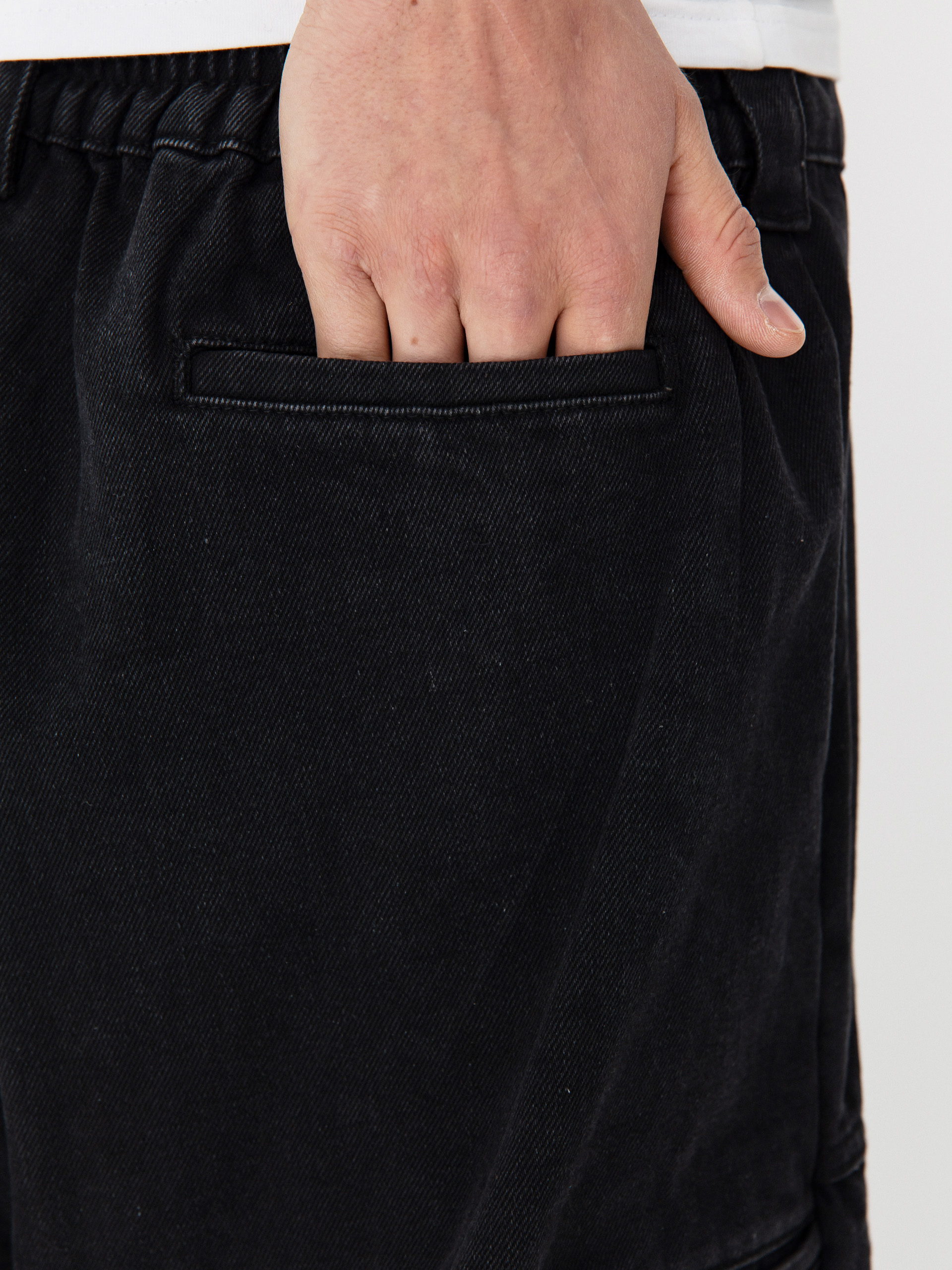 Kraťasy Poetic Collective Painter (black denim)