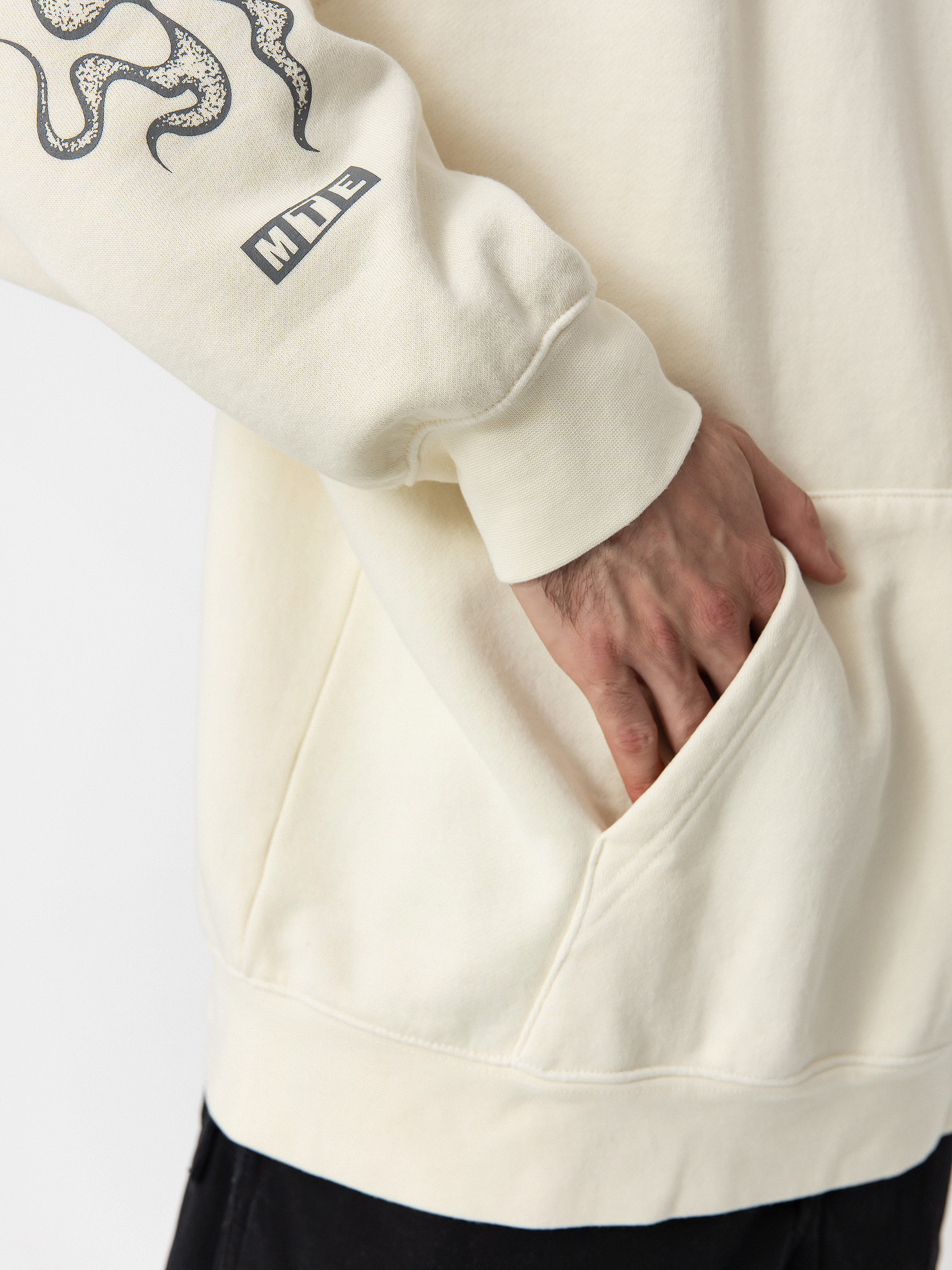 Mikina s kapucňou Vans Mte Smokey Elevations HD (egret)