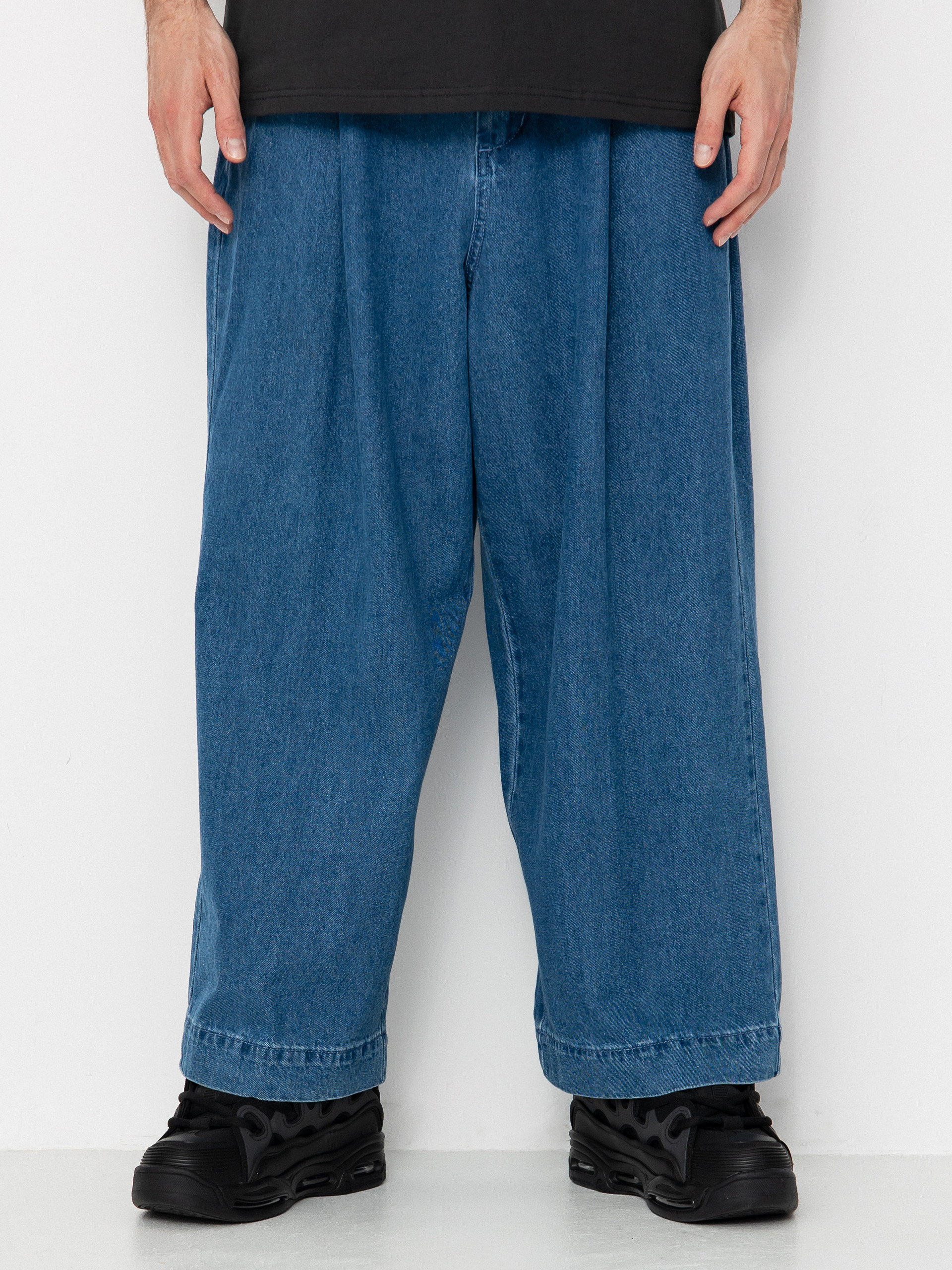 Nohavice OBEY Oliver Denim Pleated (light indigo)