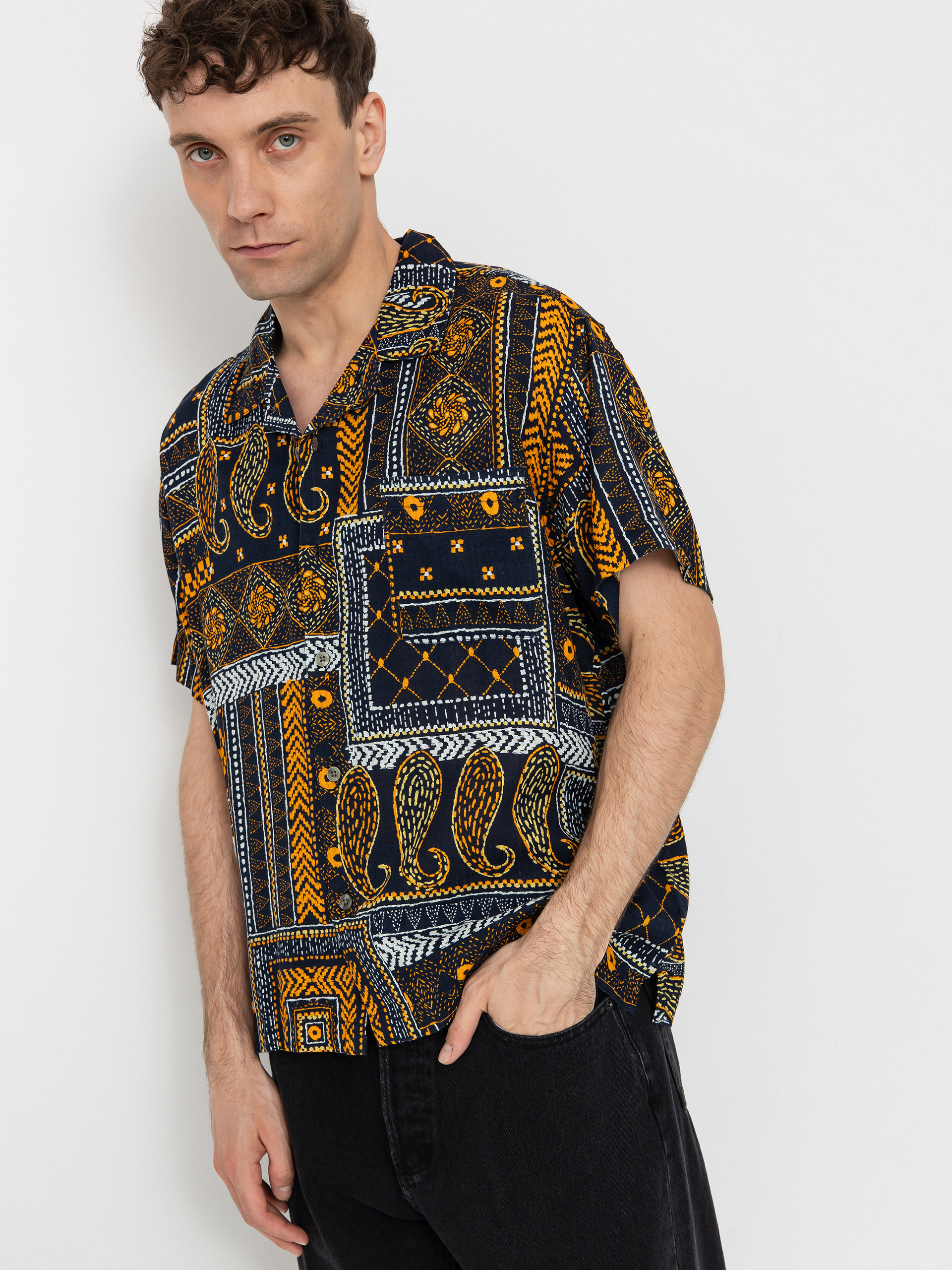 Košeľa OBEY Archie (navy multi)
