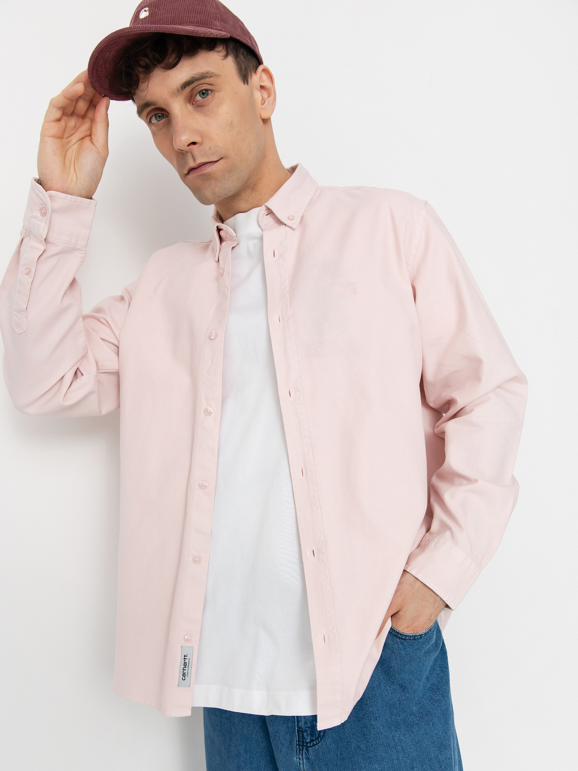 Košeľa Carhartt WIP Bolton (air pink)