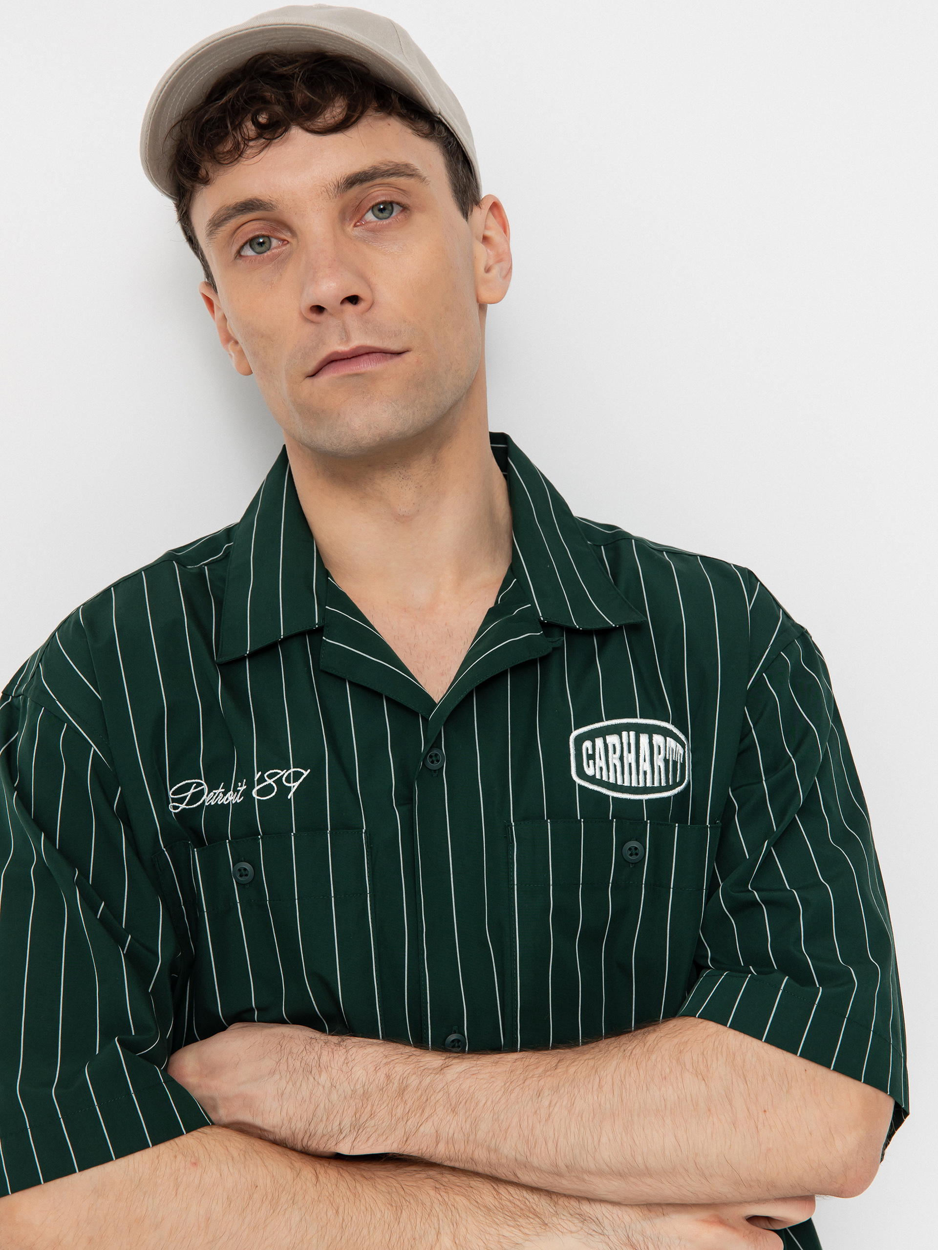 Košeľa Carhartt WIP Hendry (seaton stripe/conifer/wax)