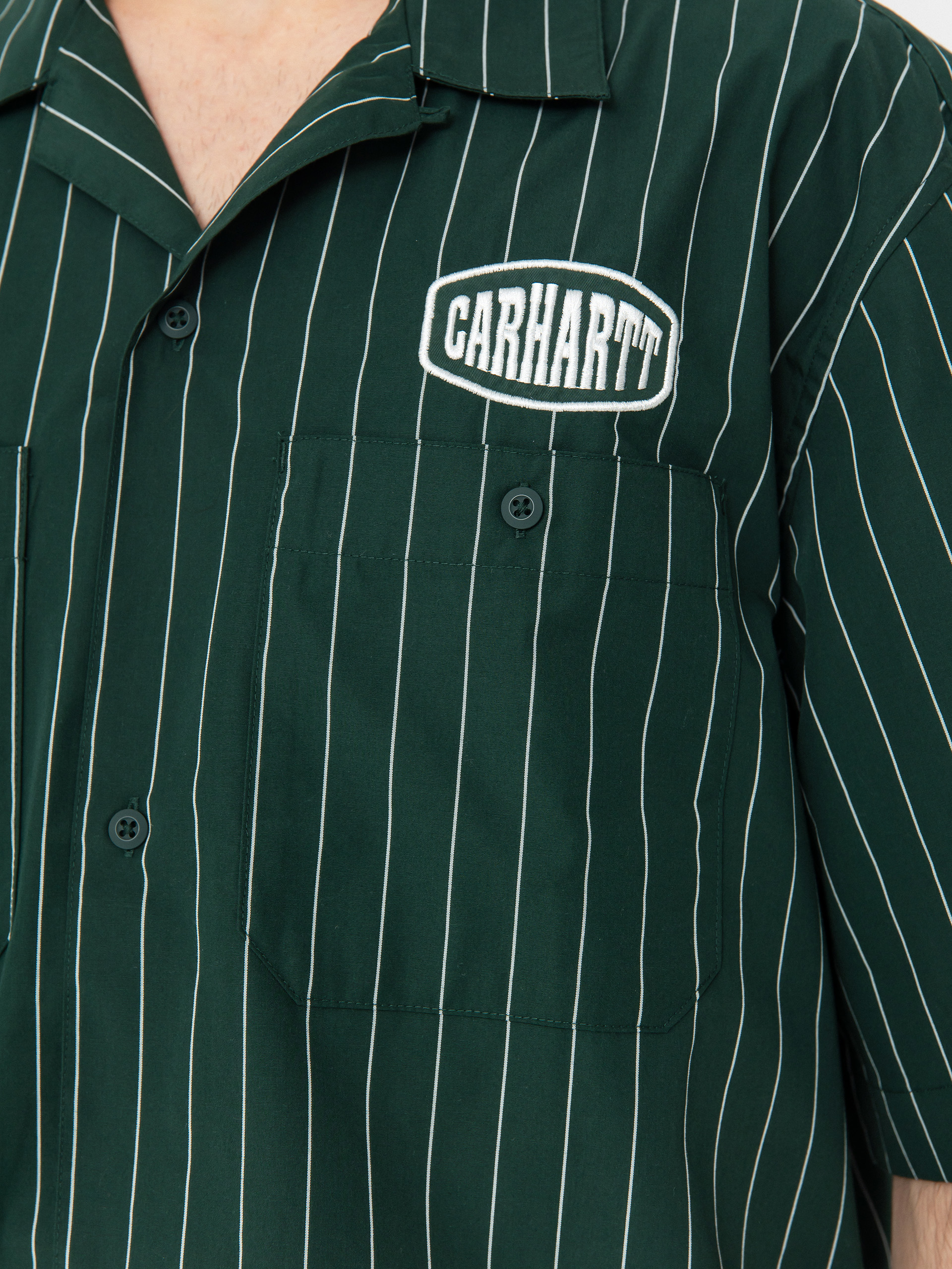 Košeľa Carhartt WIP Hendry (seaton stripe/conifer/wax)