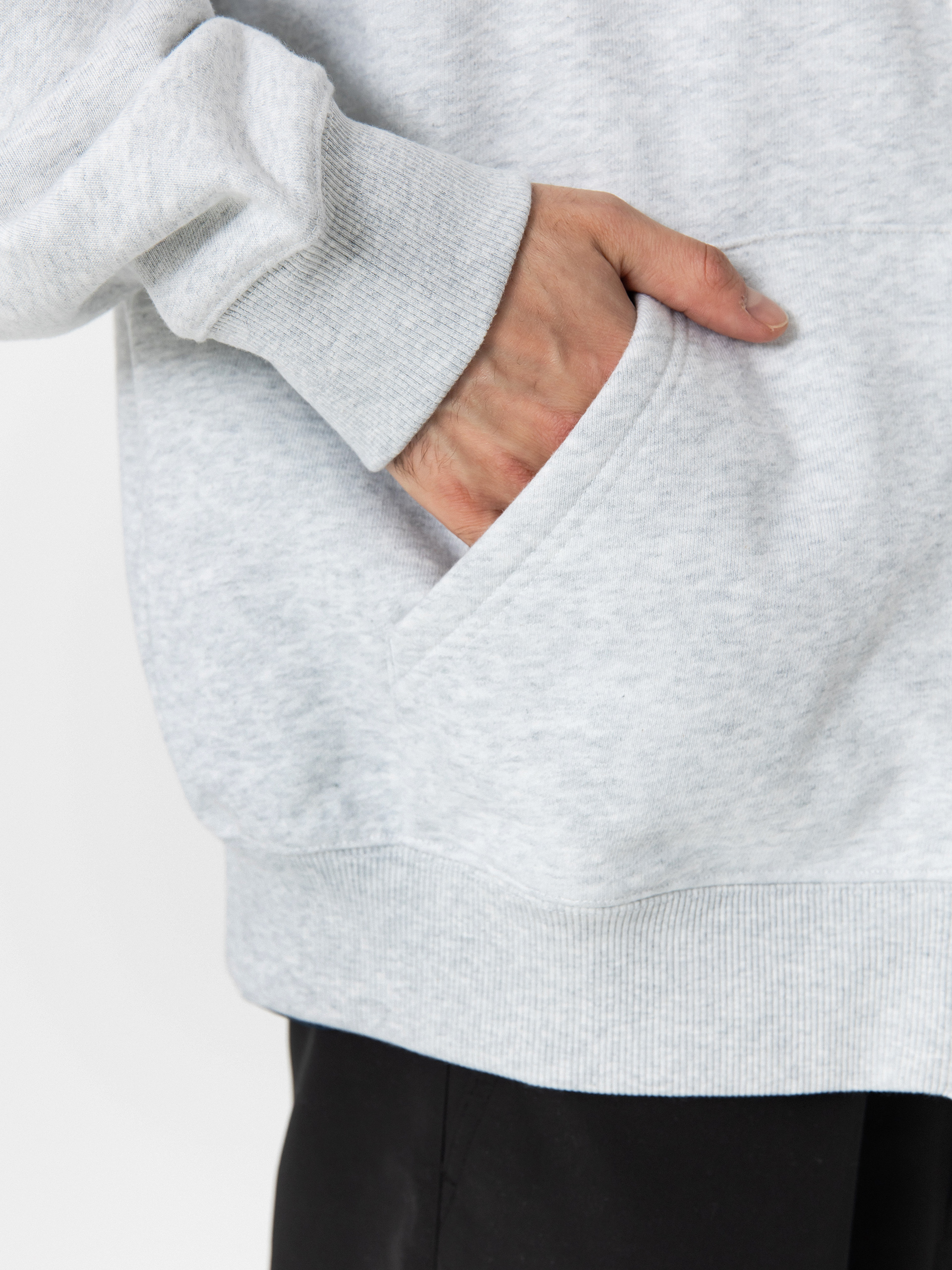 Mikina s kapucňou Carhartt WIP Jazzy ZHD (ash heather/blue iris)